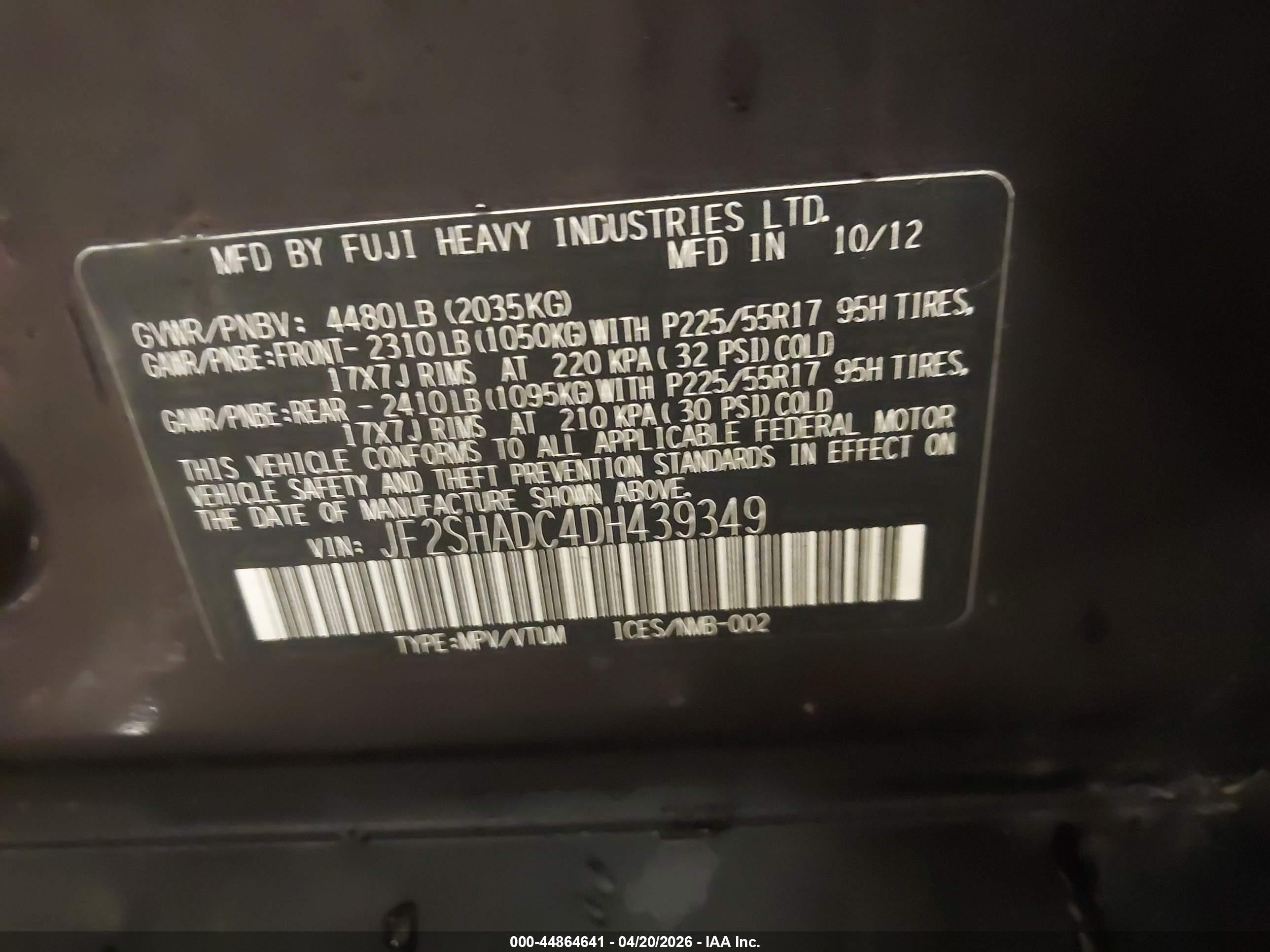 2013 Subaru Forester 2.5x Premium Purple vin: JF2SHADC4DH439349