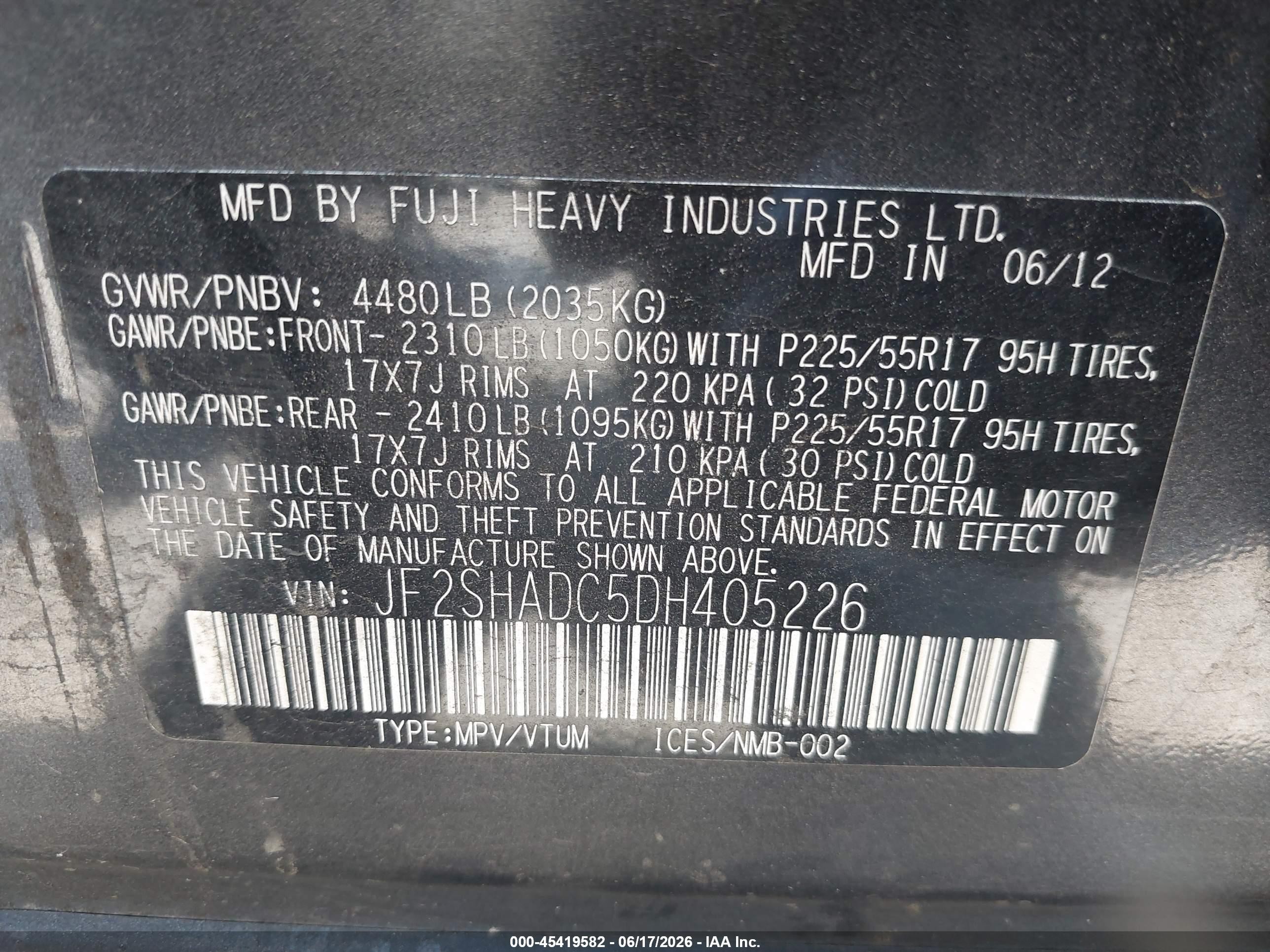 2013 Subaru Forester 2.5x Premium Gray vin: JF2SHADC5DH405226