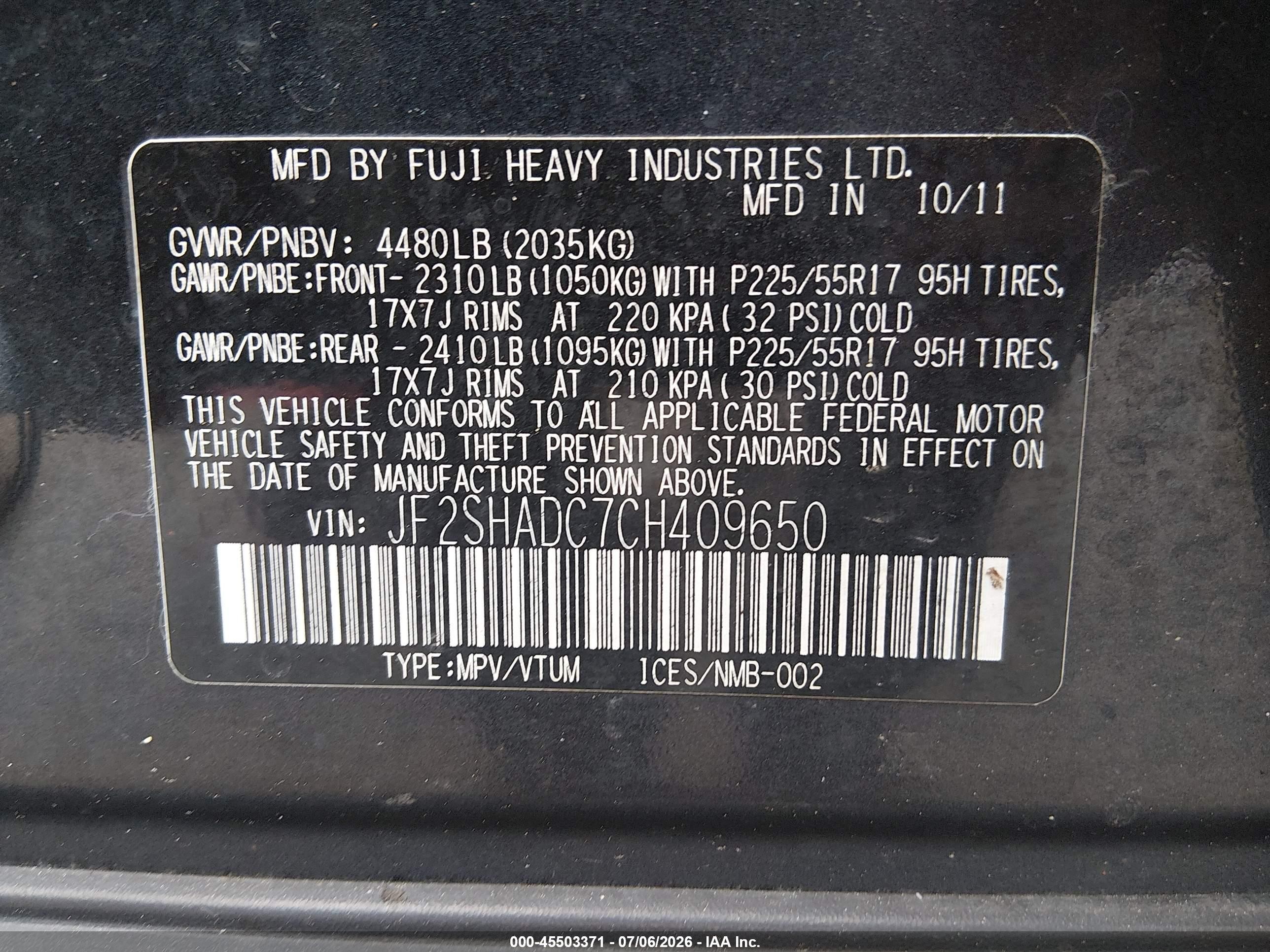 2012 Subaru Forester 2.5x Premium Gray vin: JF2SHADC7CH409650
