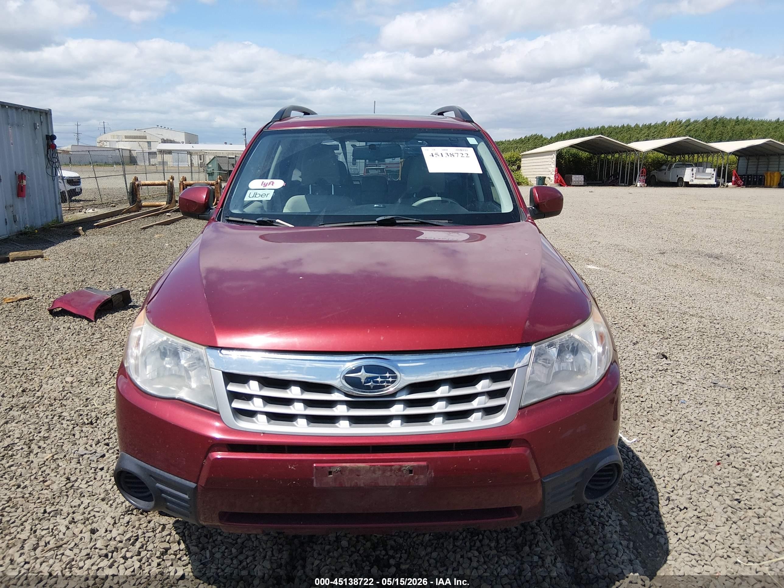 2012 Subaru Forester 2.5x Premium Red vin: JF2SHADC7CH436055