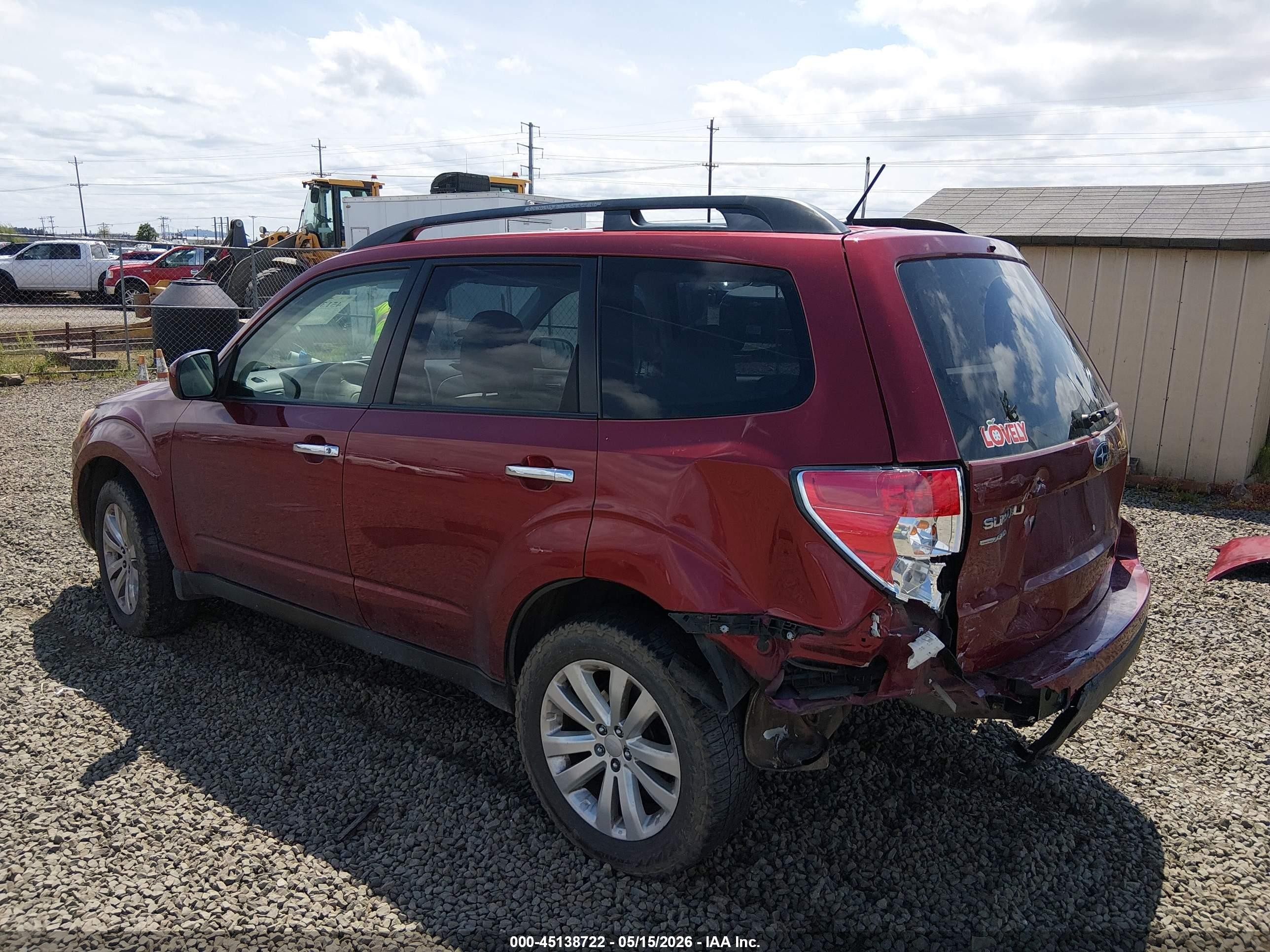 2012 Subaru Forester 2.5x Premium Red vin: JF2SHADC7CH436055