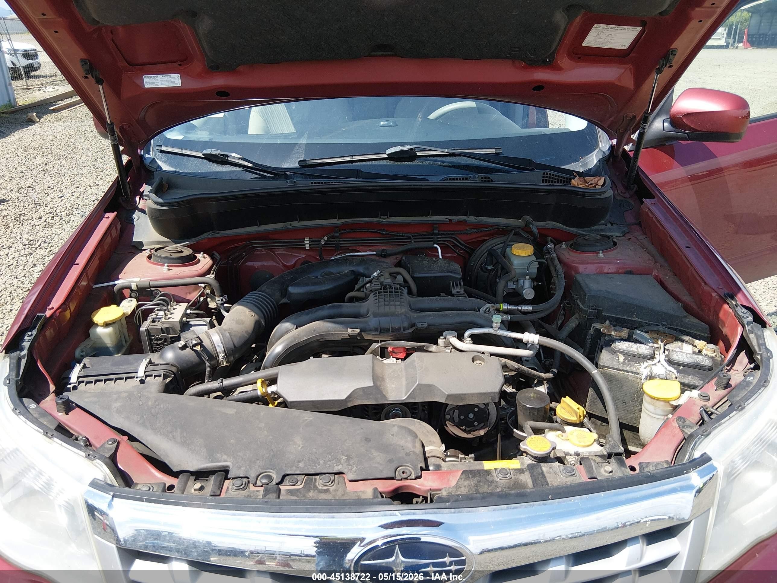 2012 Subaru Forester 2.5x Premium Red vin: JF2SHADC7CH436055
