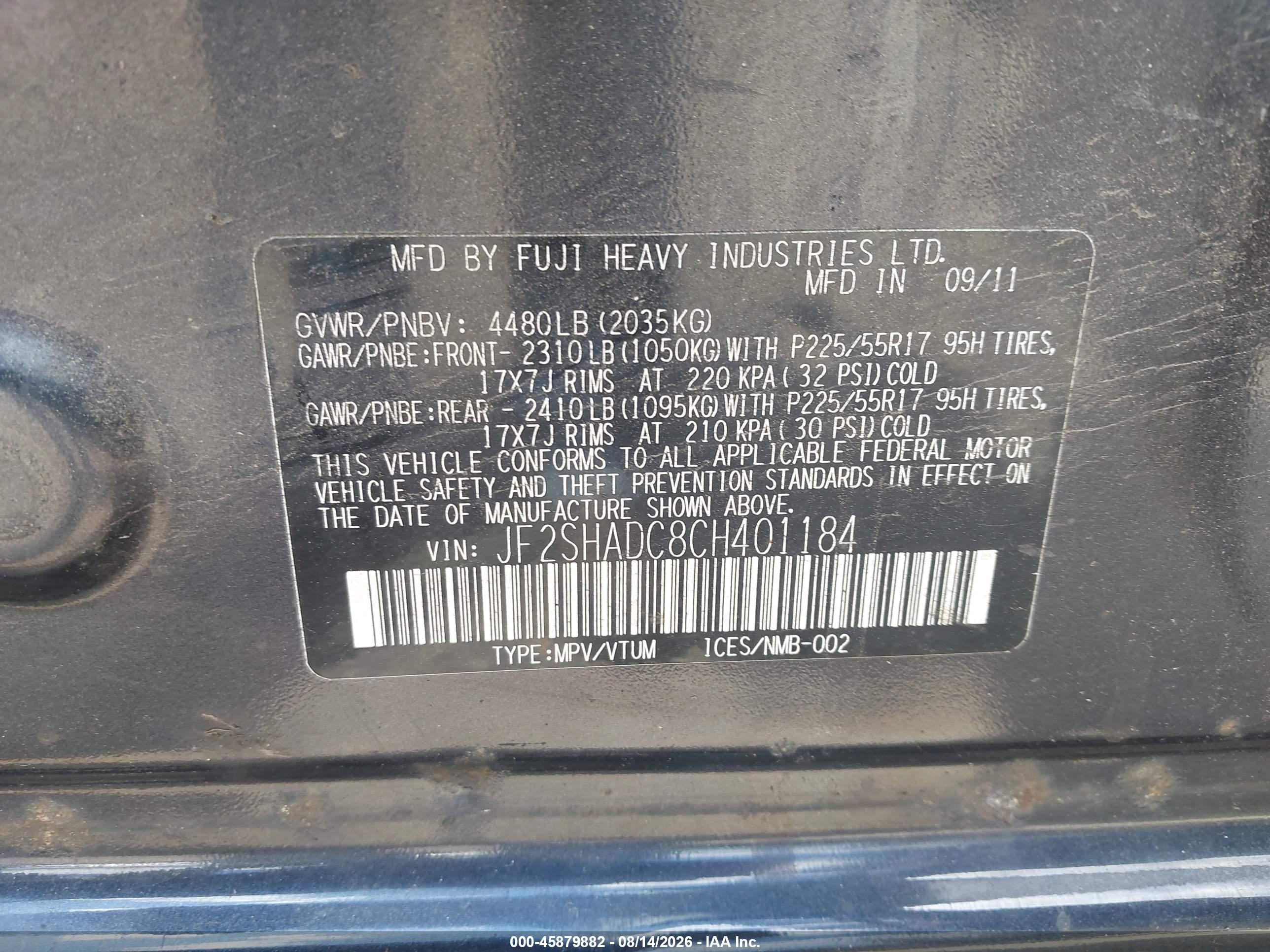 2012 Subaru Forester 2.5x Premium Gray vin: JF2SHADC8CH401184