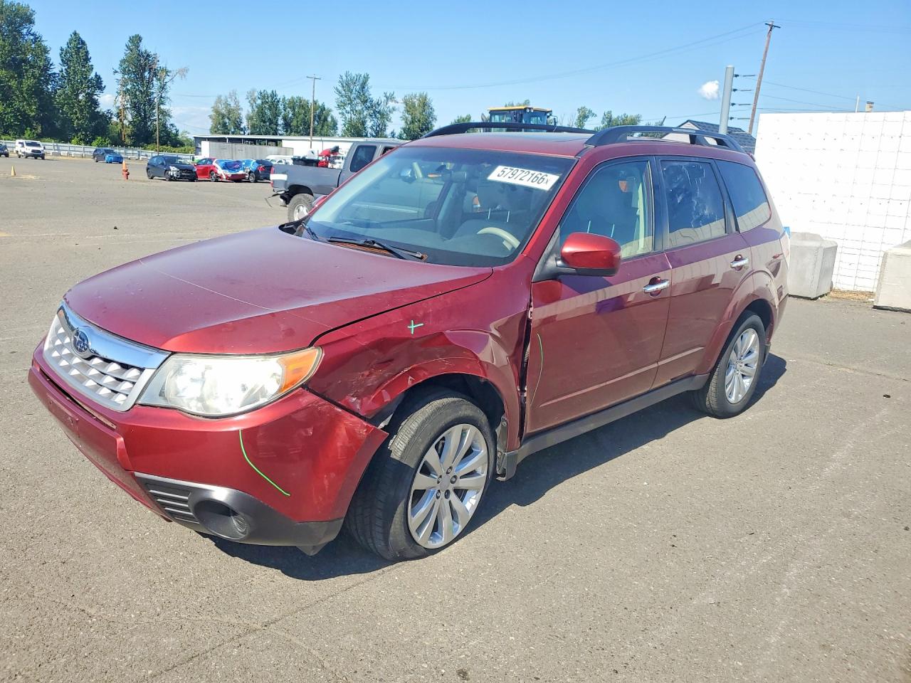 2012 Subaru Forester 2.5x Premium Red vin: JF2SHADC9CH452323