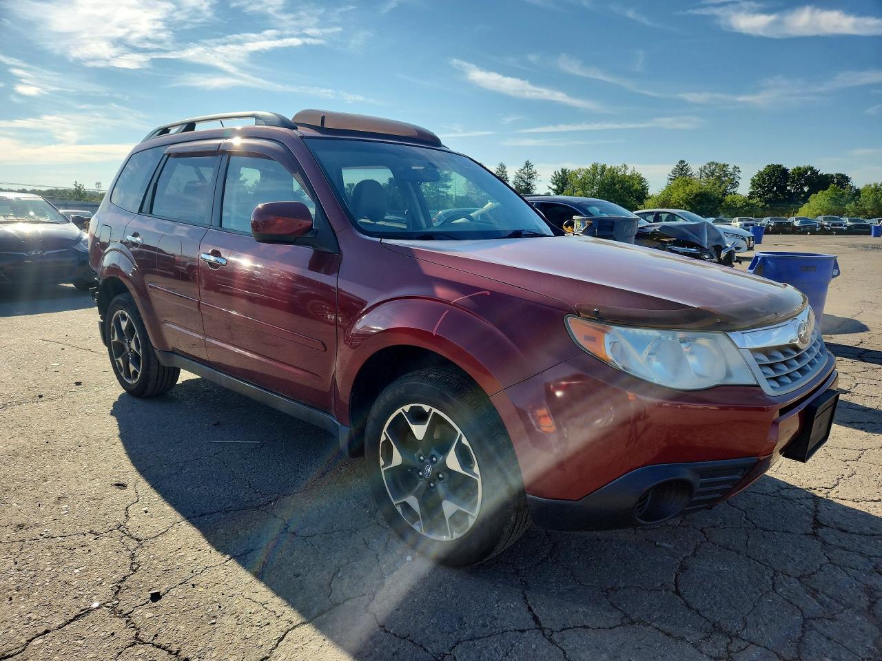 2011 Subaru Forester 2.5x Premium Maroon vin: JF2SHADCXBH764536