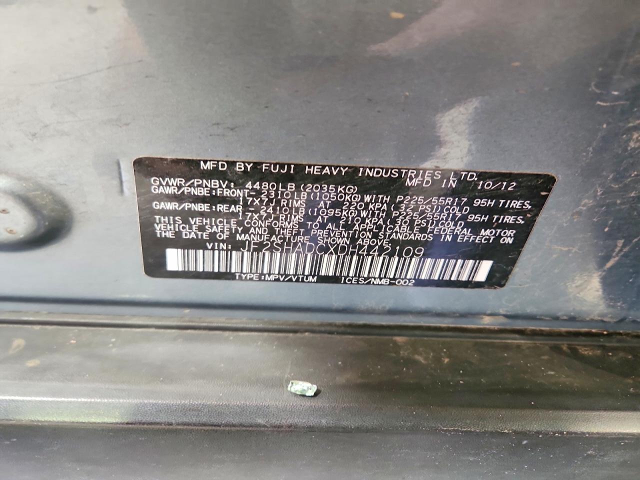 2013 Subaru Forester 2.5x Premium Green vin: JF2SHADCXDH442109