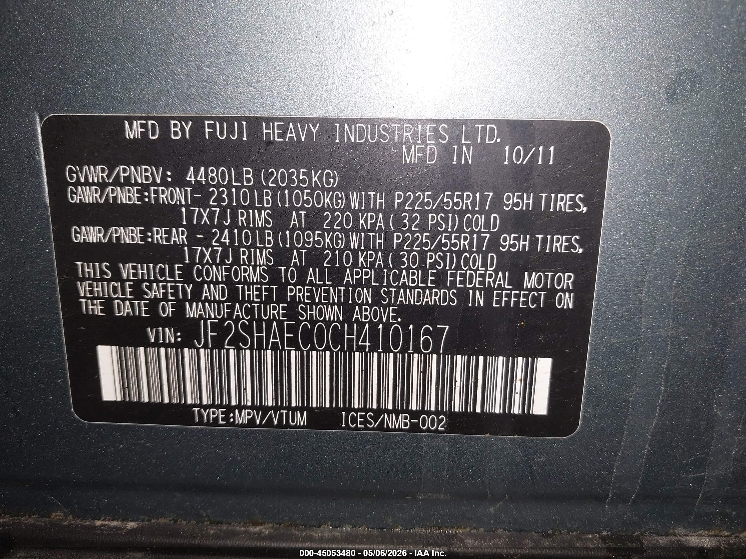 2012 Subaru Forester 2.5x Limited Green vin: JF2SHAEC0CH410167