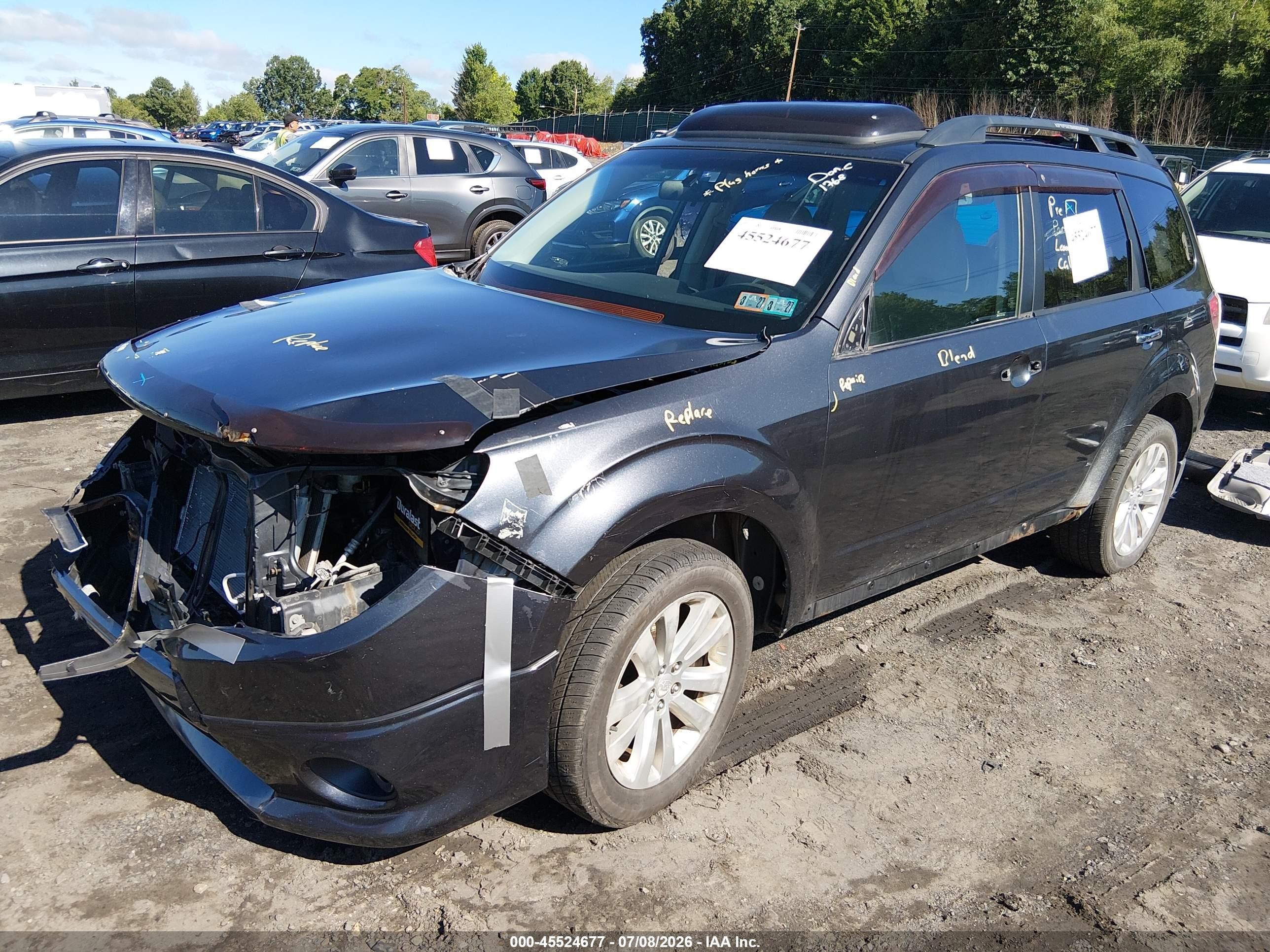 2013 Subaru Forester 2.5x Limited Gray vin: JF2SHAECXDH405110