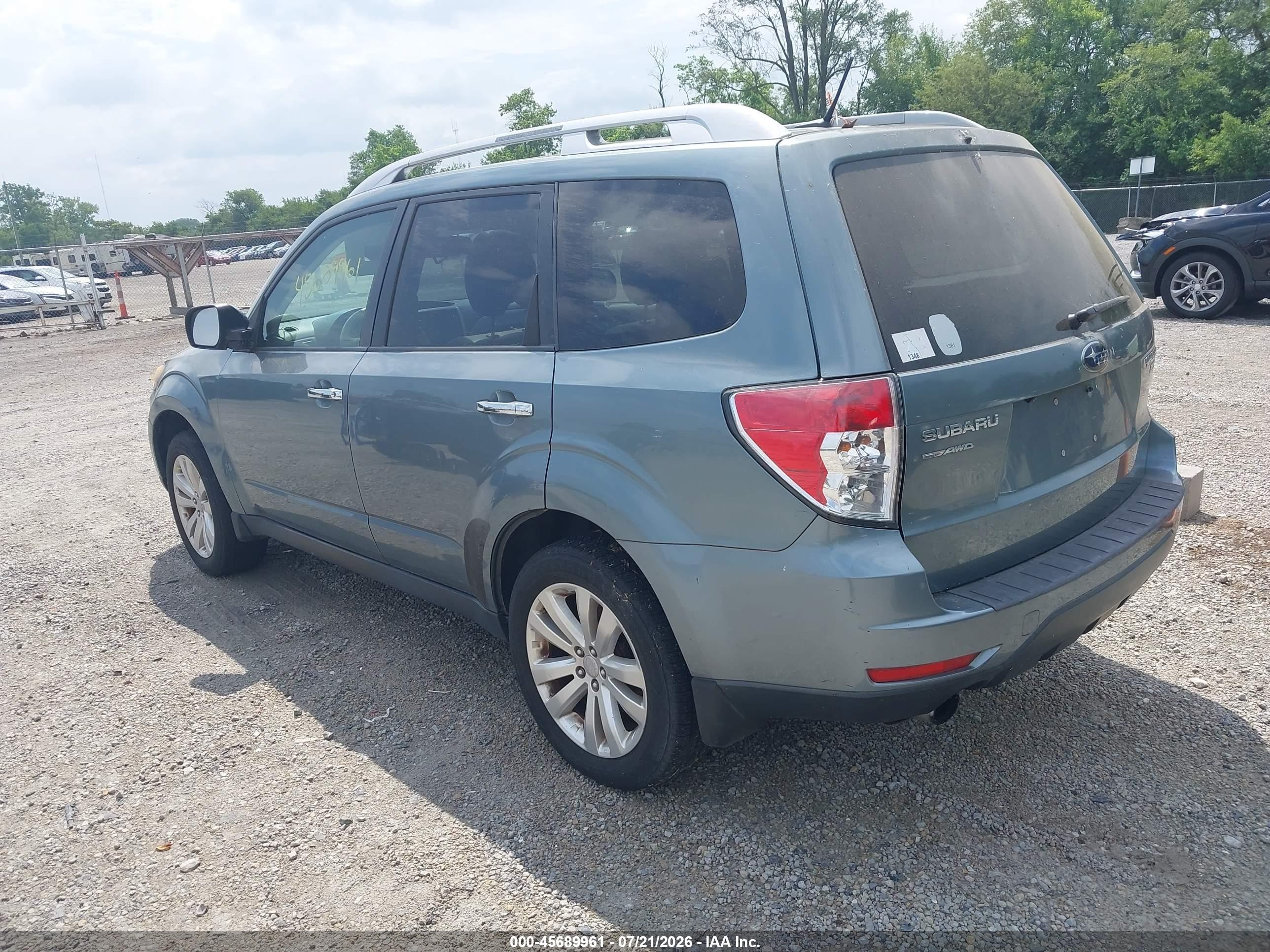 2011 Subaru Forester 2.5x Touring Blue vin: JF2SHAGC1BH717259