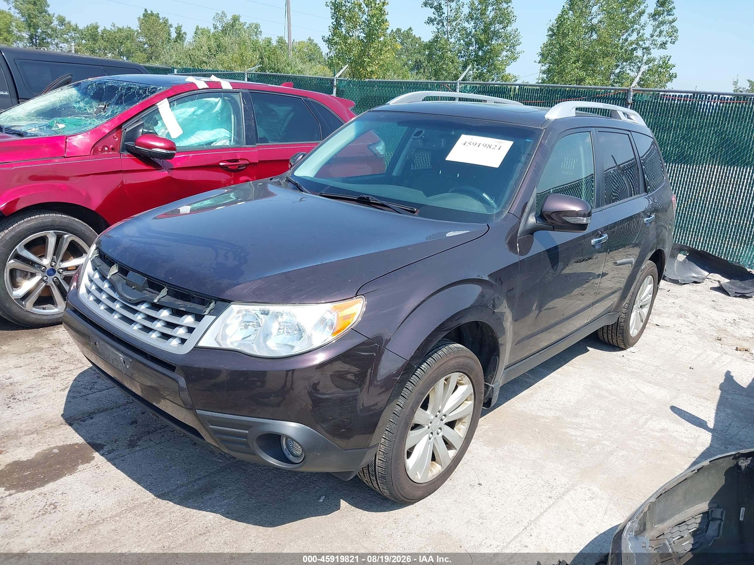 2013 Subaru Forester 2.5x Touring Maroon vin: JF2SHAHC5DH403499