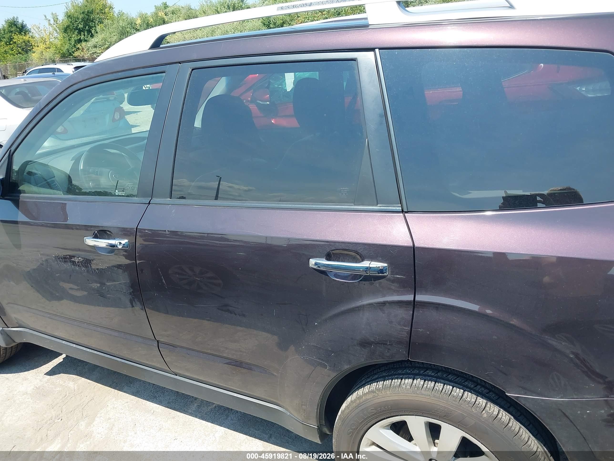 2013 Subaru Forester 2.5x Touring Maroon vin: JF2SHAHC5DH403499