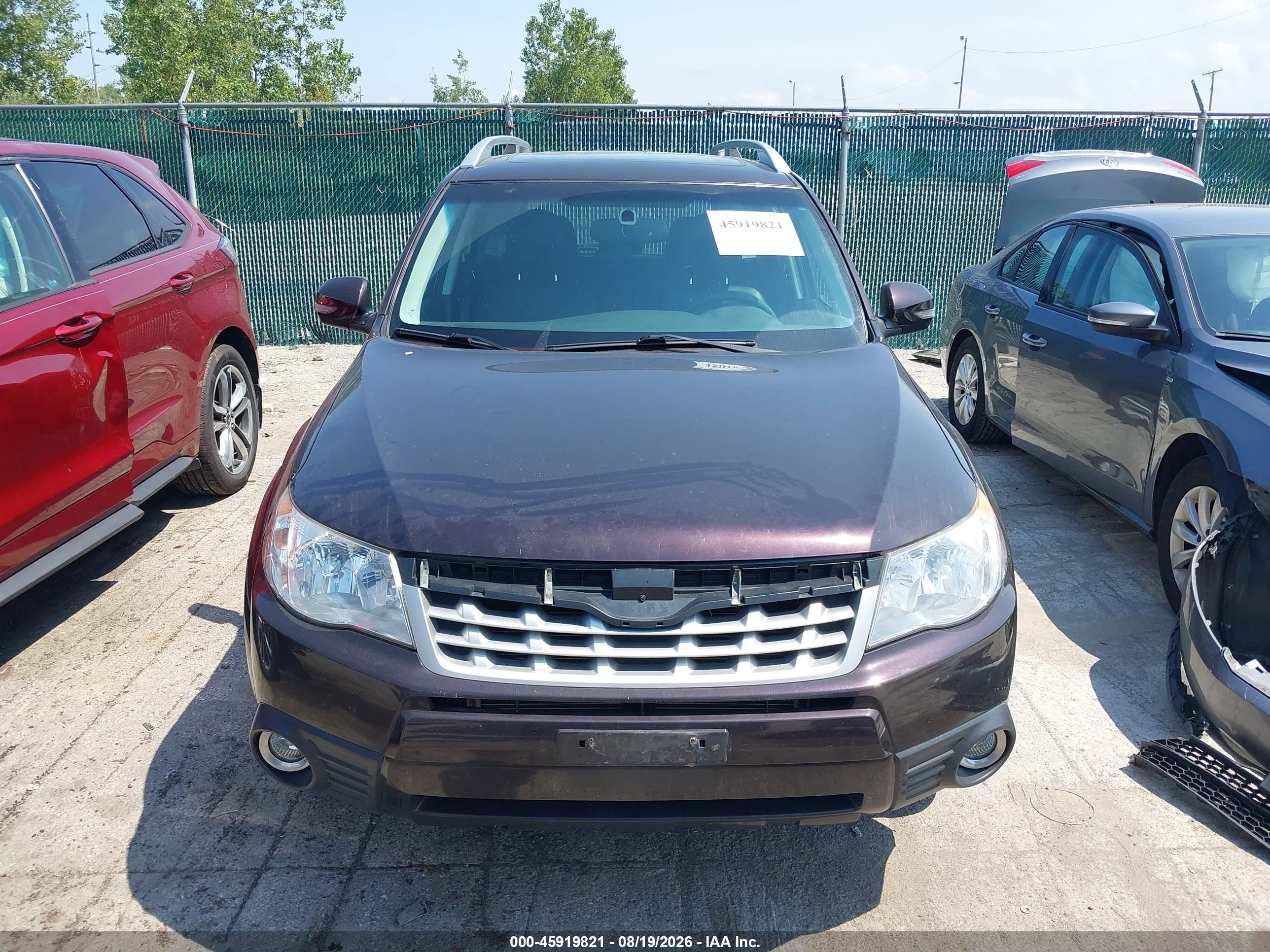 2013 Subaru Forester 2.5x Touring Maroon vin: JF2SHAHC5DH403499