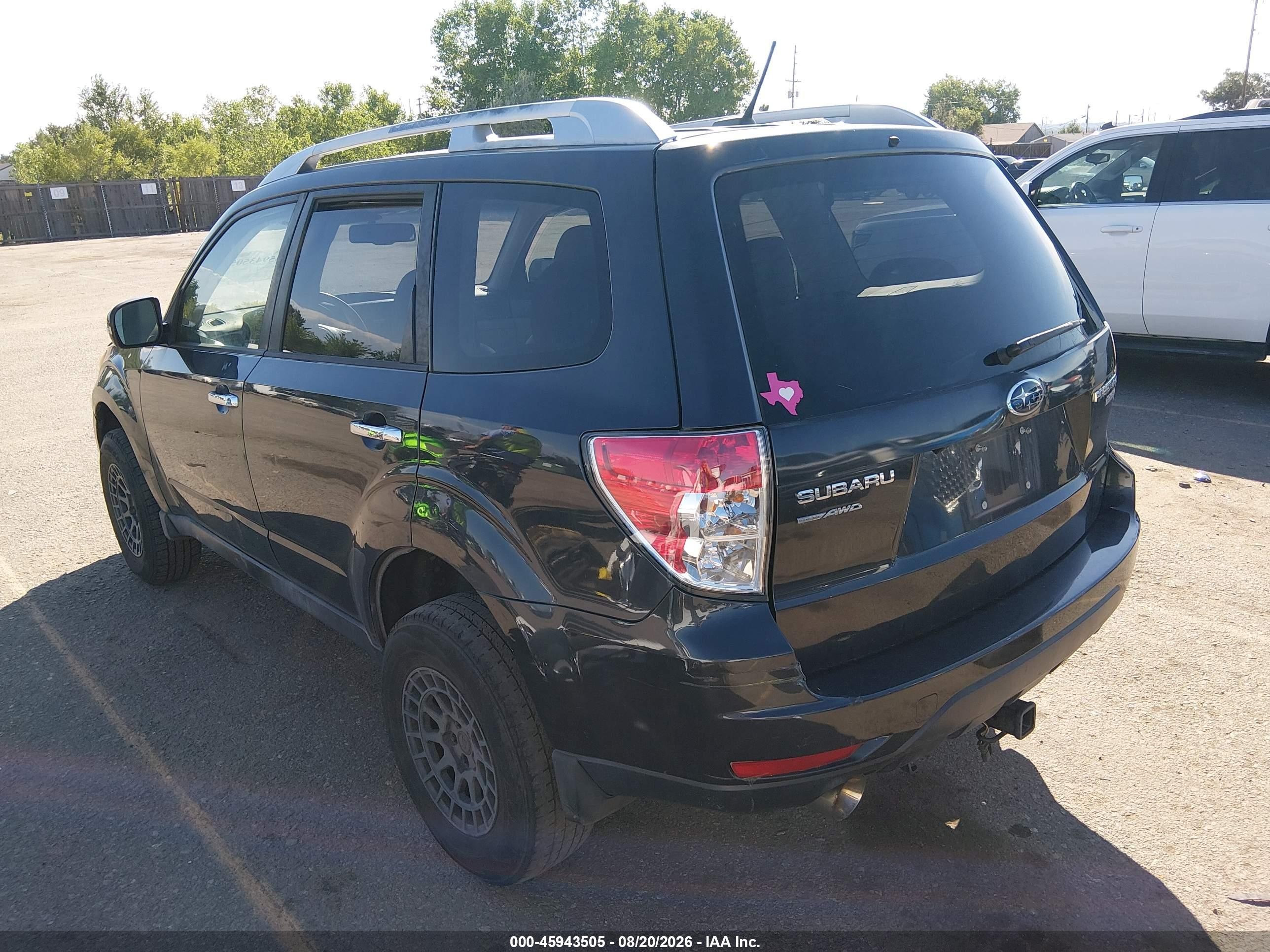 2011 Subaru Forester 2.5x Touring Black vin: JF2SHAHC9BH702006