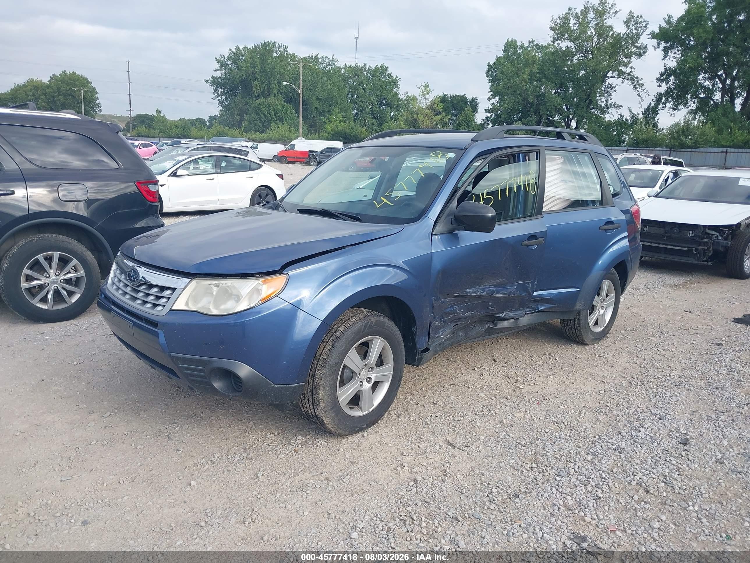 2012 Subaru Forester 2.5x Blue vin: JF2SHBBC1CH428820