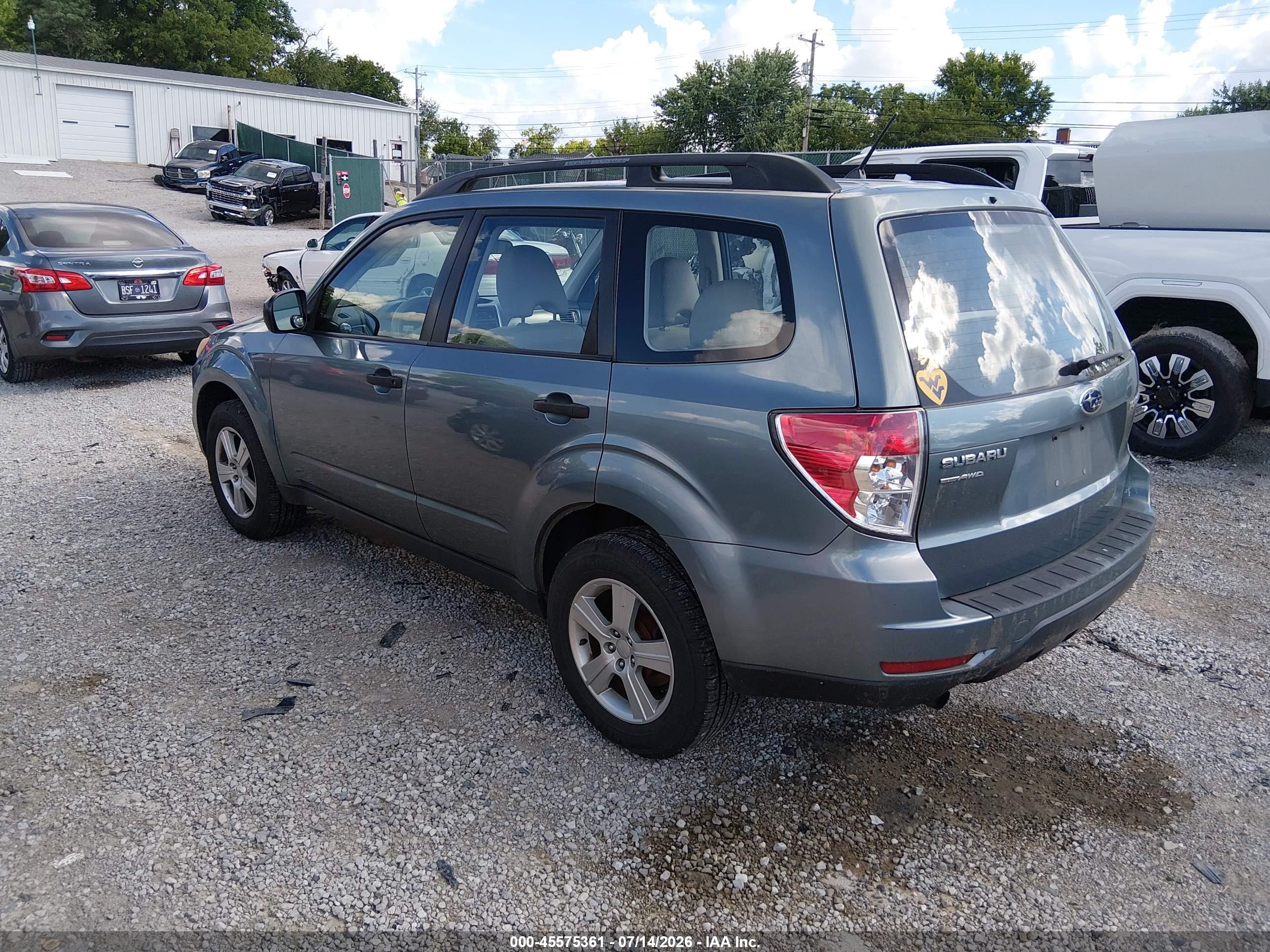 2011 Subaru Forester 2.5x Light Blue vin: JF2SHBBC4BH719634