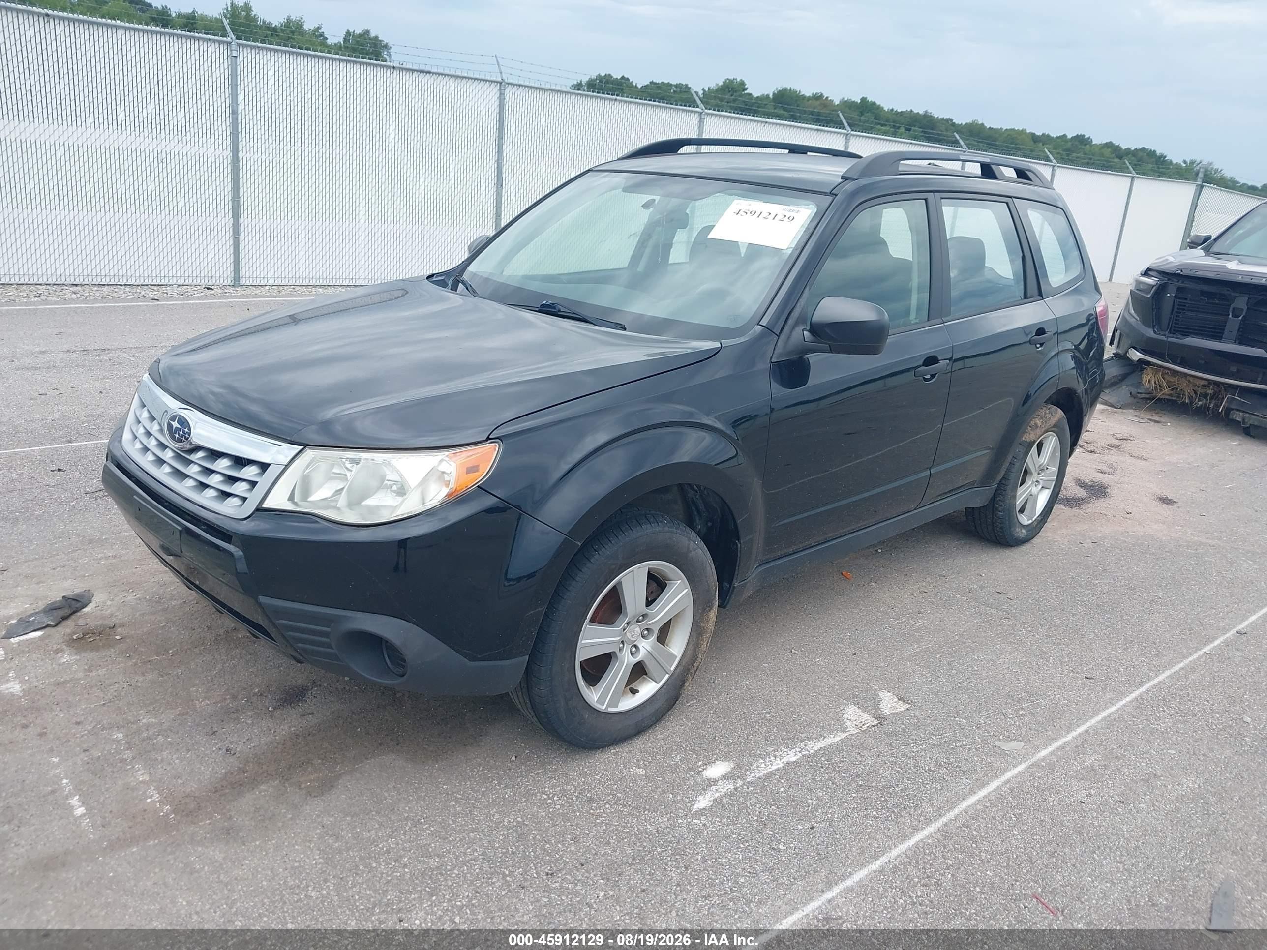 2012 Subaru Forester 2.5x Black vin: JF2SHBBC4CH412451