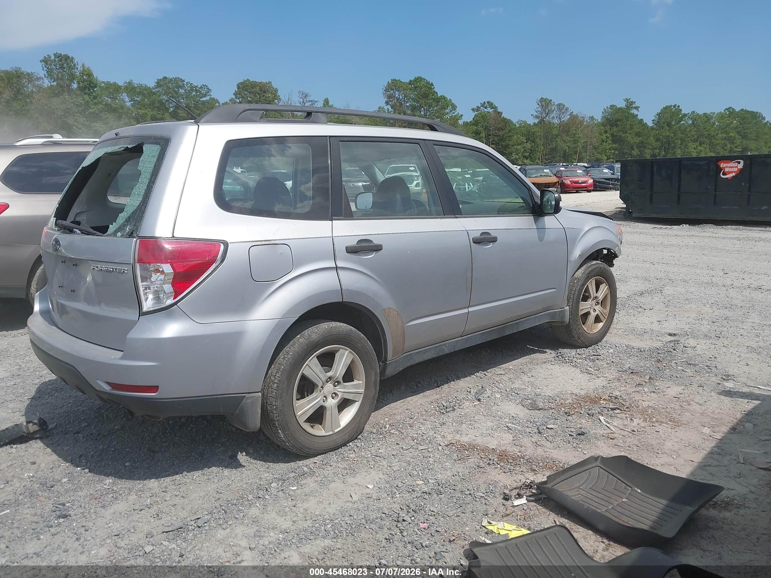 2012 Subaru Forester 2.5x Silver vin: JF2SHBBC4CH450097