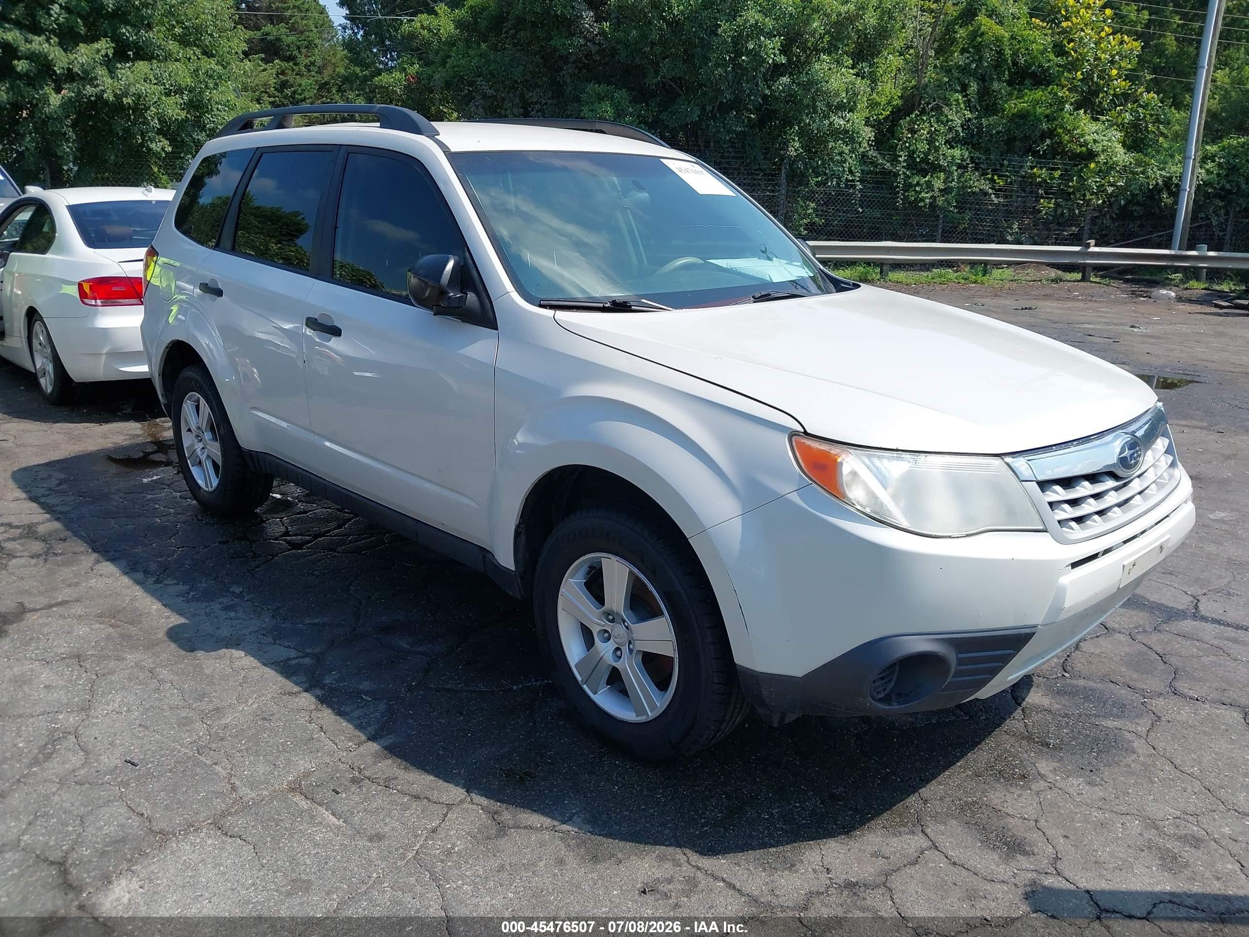 2012 Subaru Forester 2.5x White vin: JF2SHBBC6CH452479