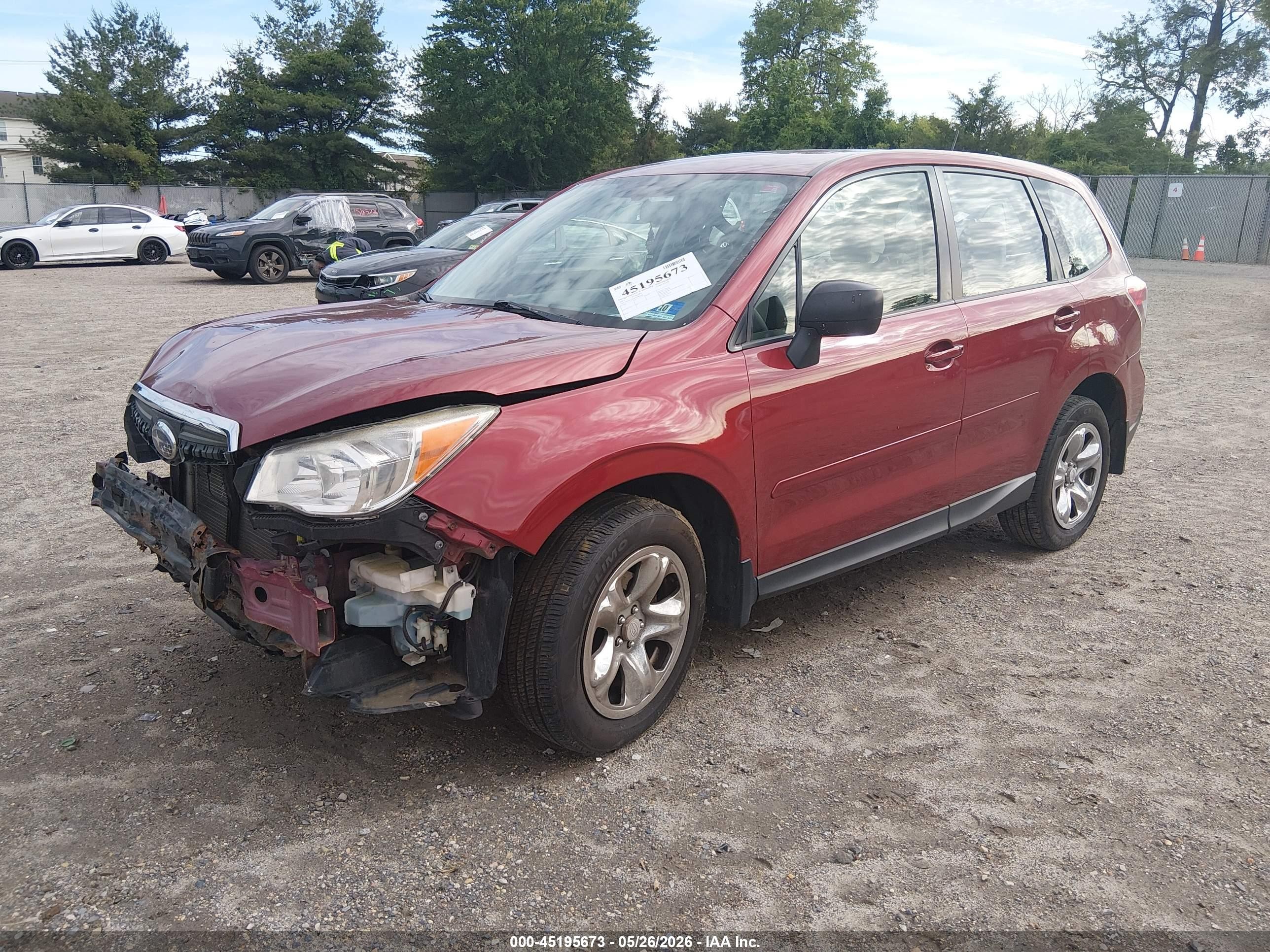 2014 Subaru Forester 2.5i Red vin: JF2SJAAC0EH406701