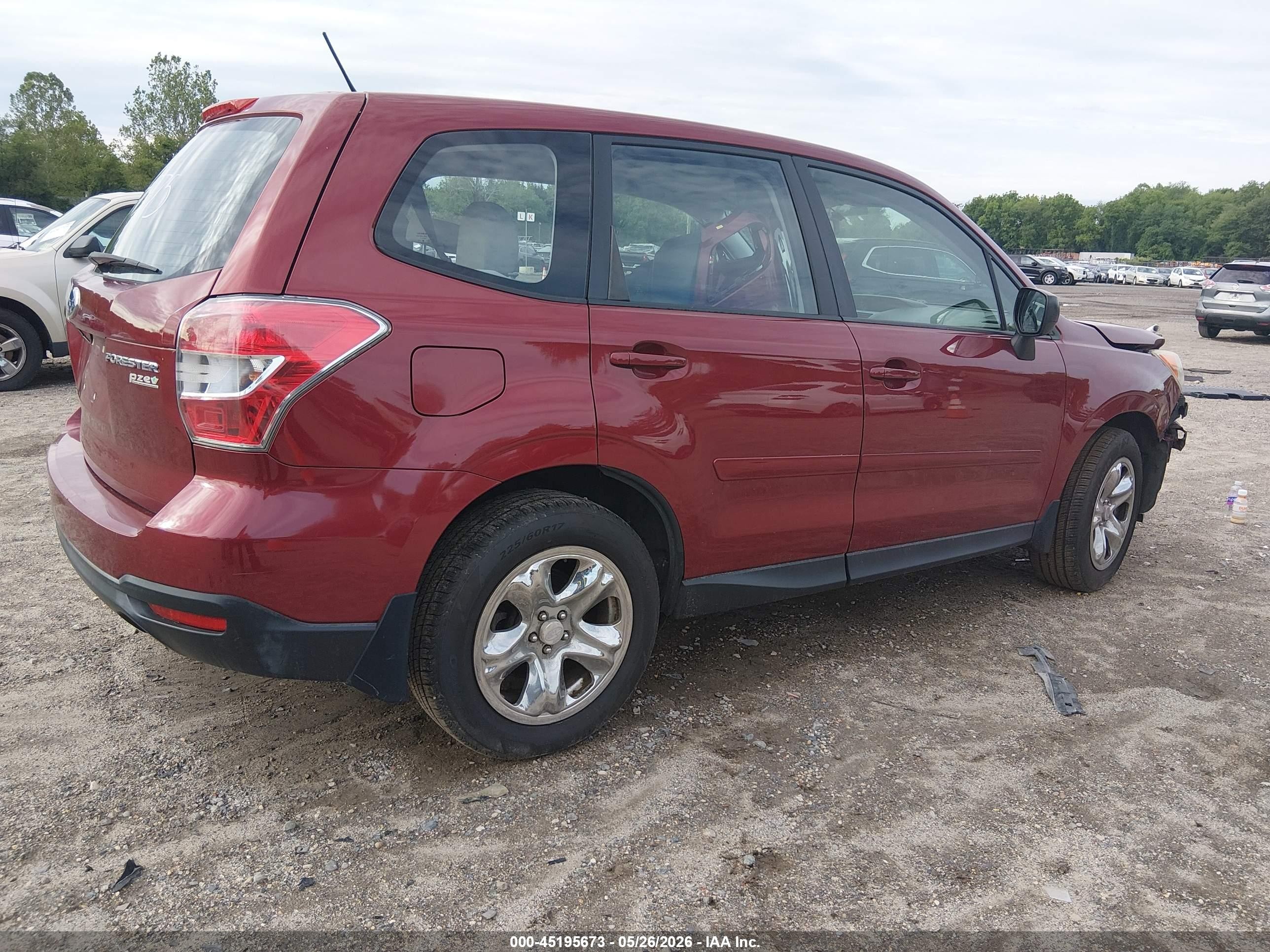 2014 Subaru Forester 2.5i Red vin: JF2SJAAC0EH406701