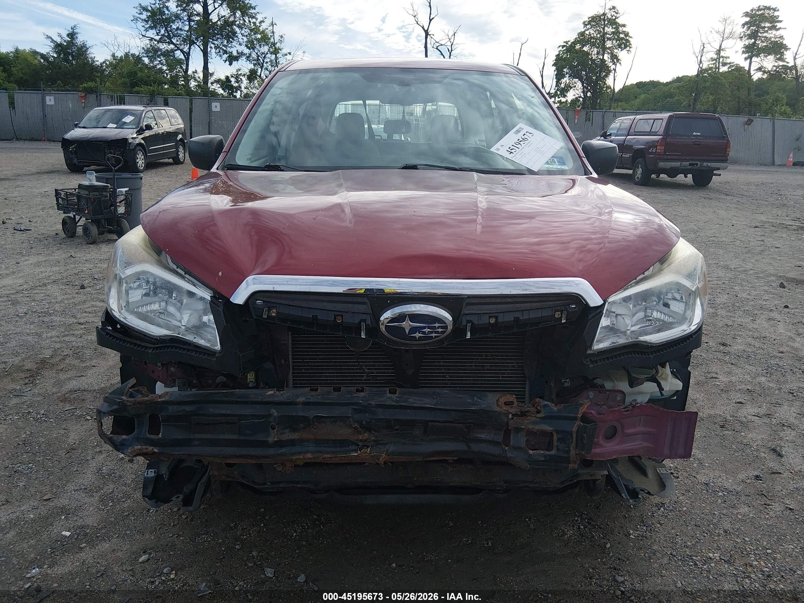 2014 Subaru Forester 2.5i Red vin: JF2SJAAC0EH406701