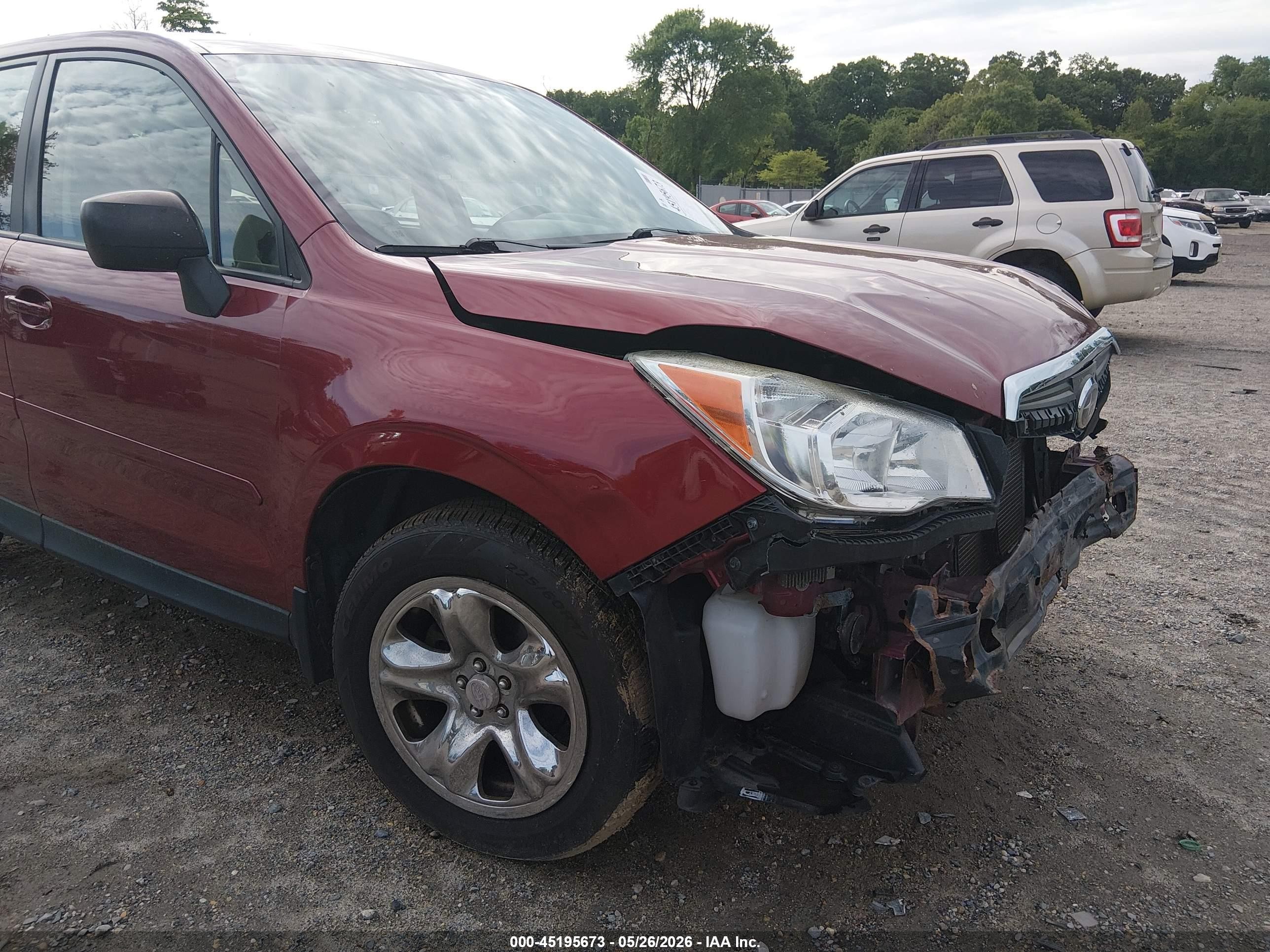 2014 Subaru Forester 2.5i Red vin: JF2SJAAC0EH406701