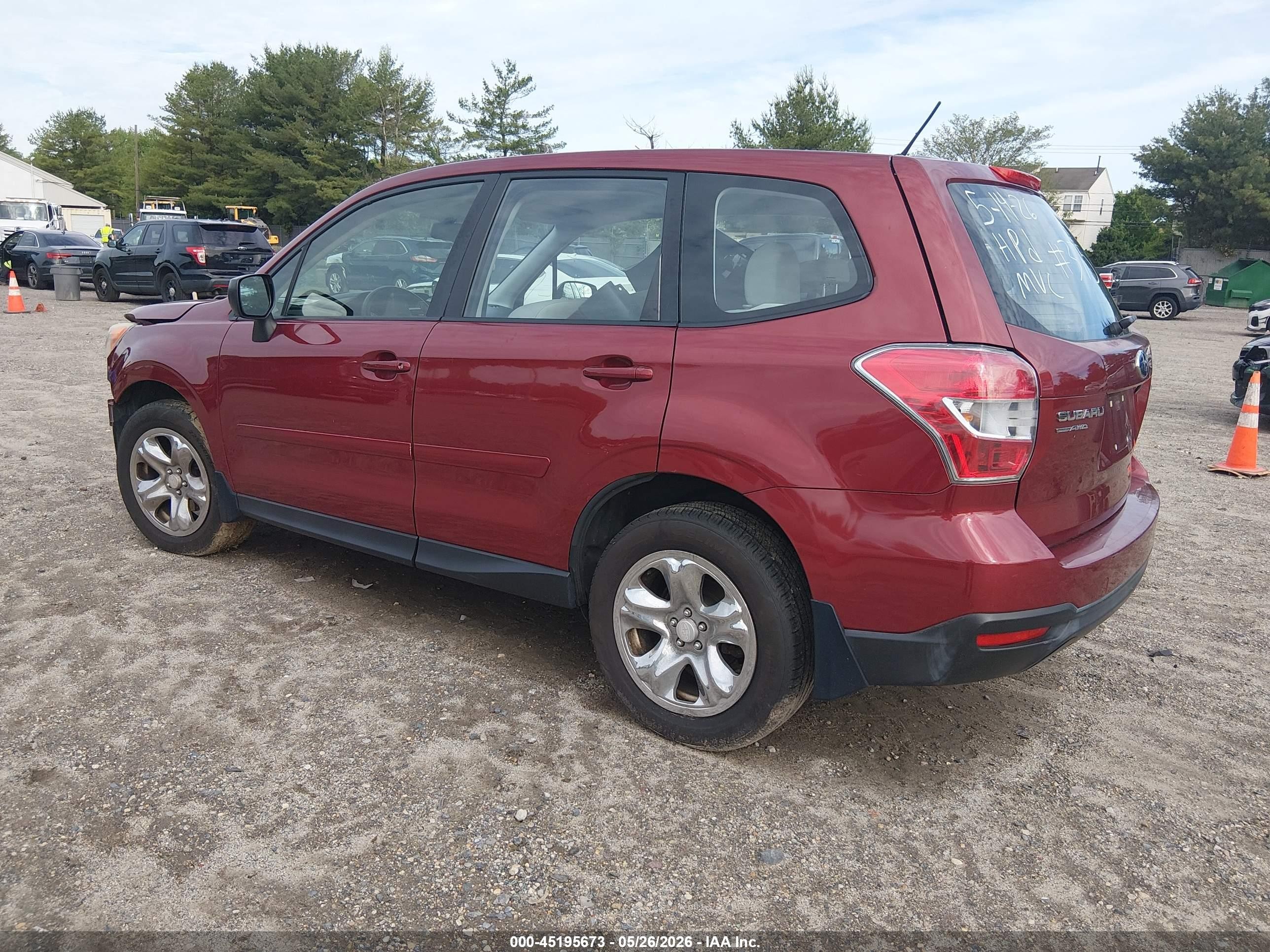 2014 Subaru Forester 2.5i Red vin: JF2SJAAC0EH406701
