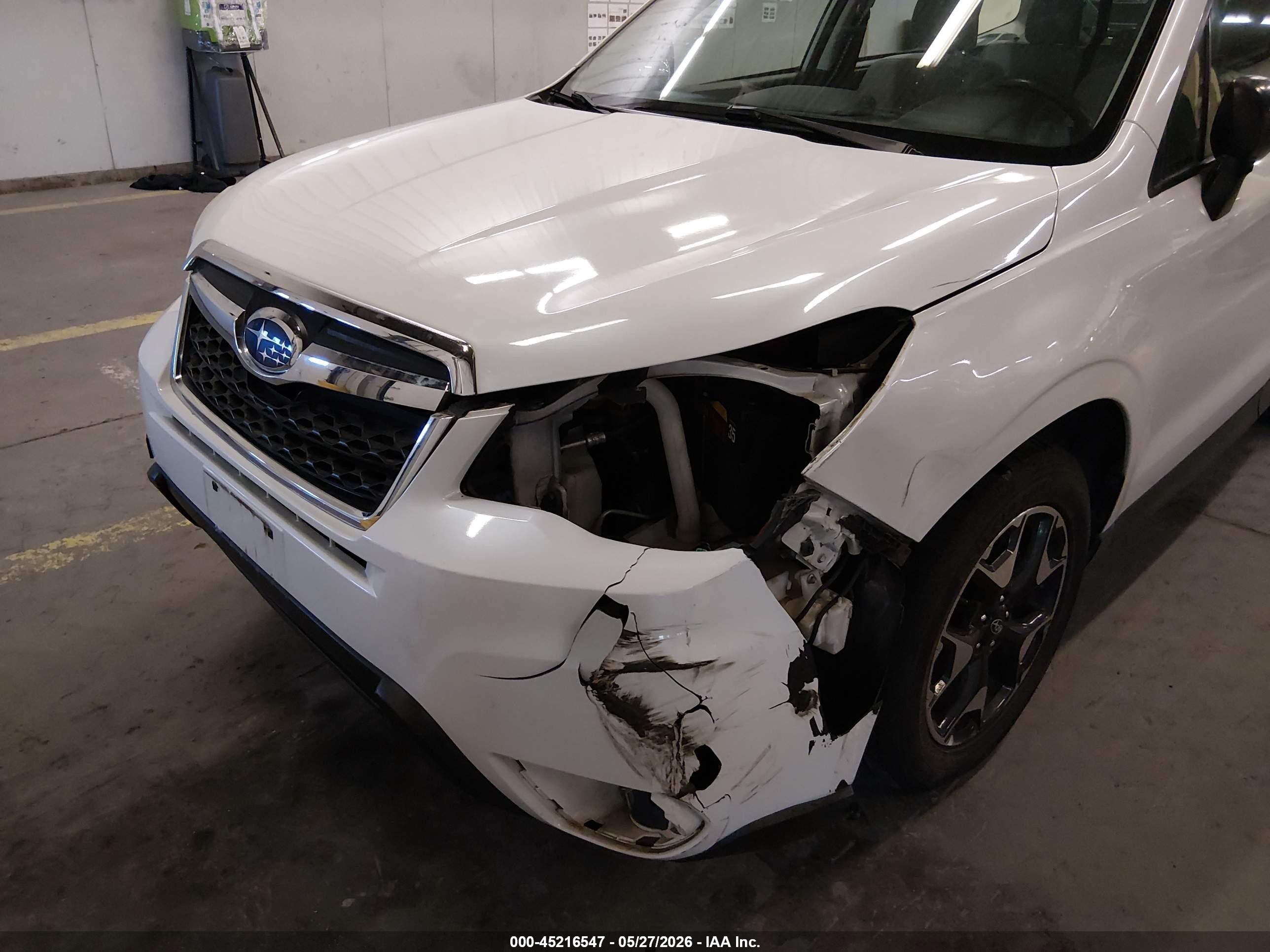 2014 Subaru Forester 2.5i Белый vin: JF2SJAAC0EH428066