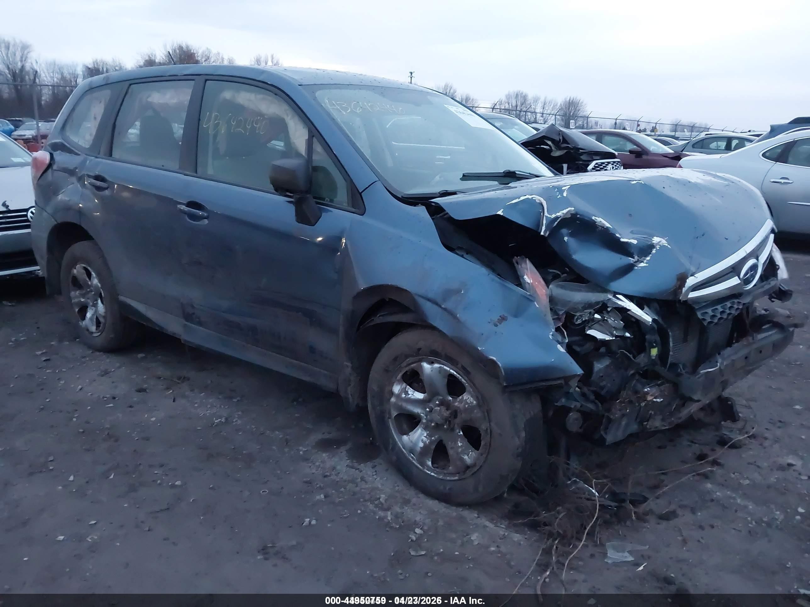 2014 Subaru Forester 2.5i Синий vin: JF2SJAAC0EH447801