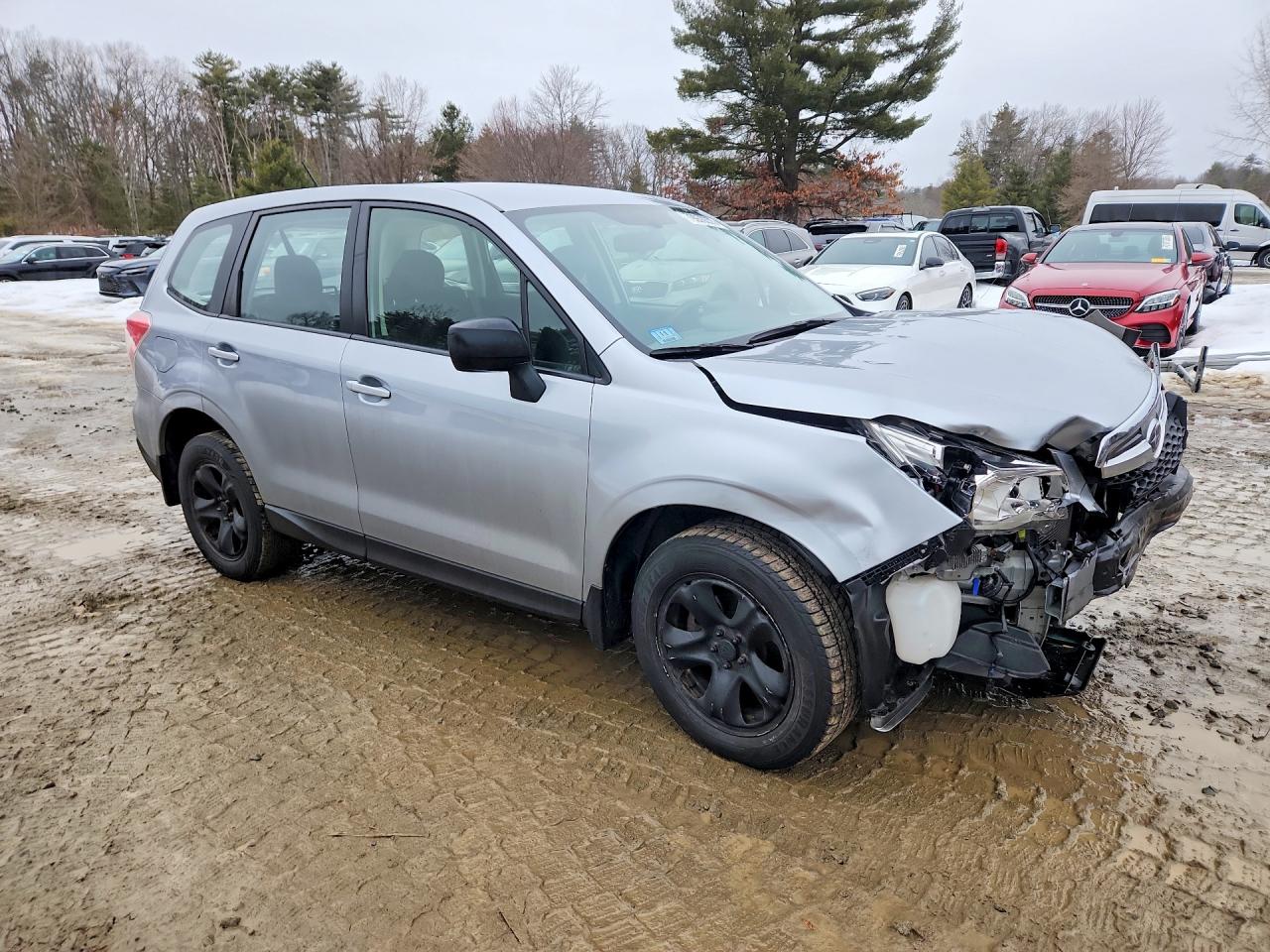 2014 Subaru Forester 2.5i Silver vin: JF2SJAAC0EH451962