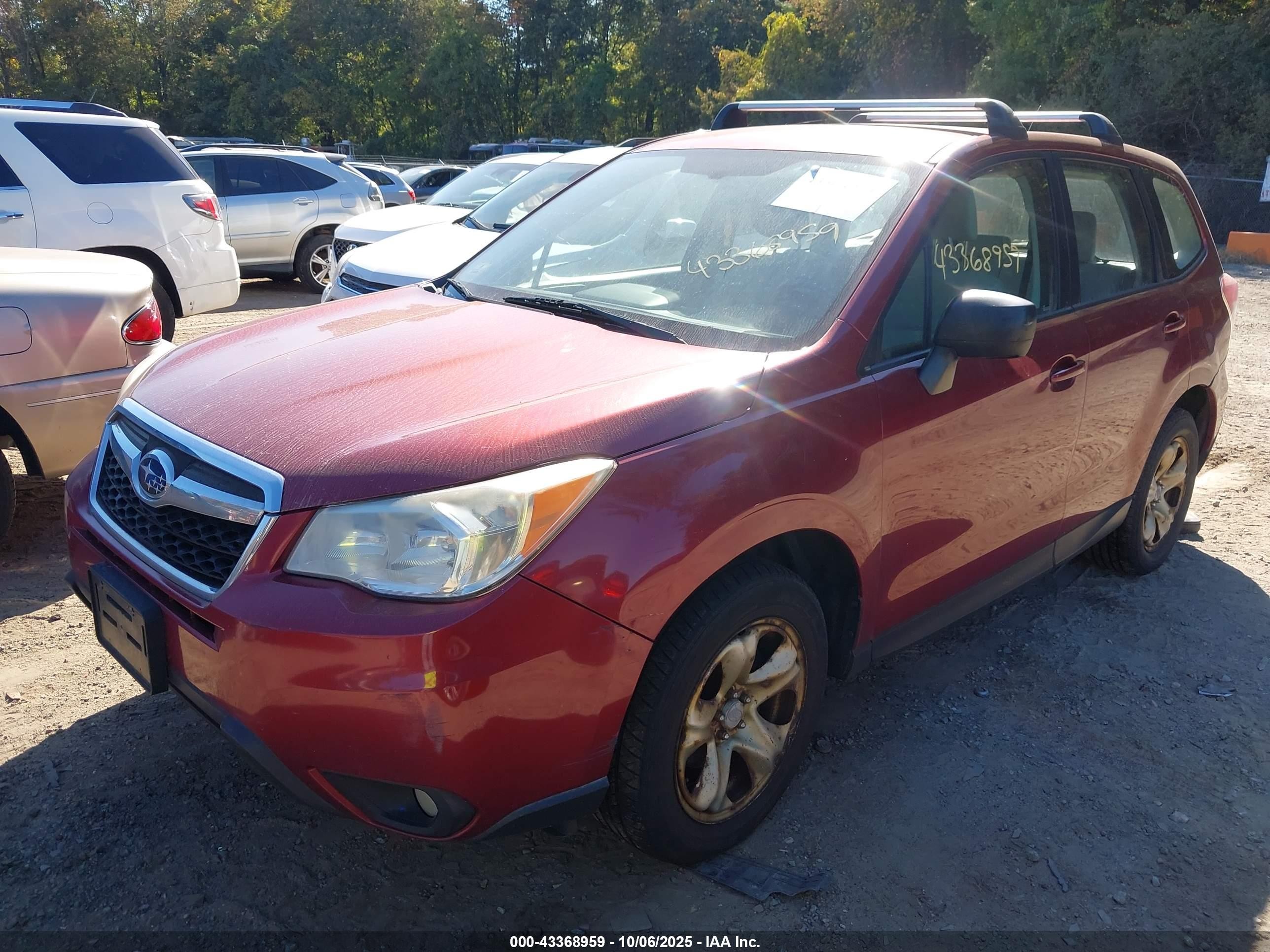 2014 Subaru Forester 2.5i Red vin: JF2SJAAC0EH488137