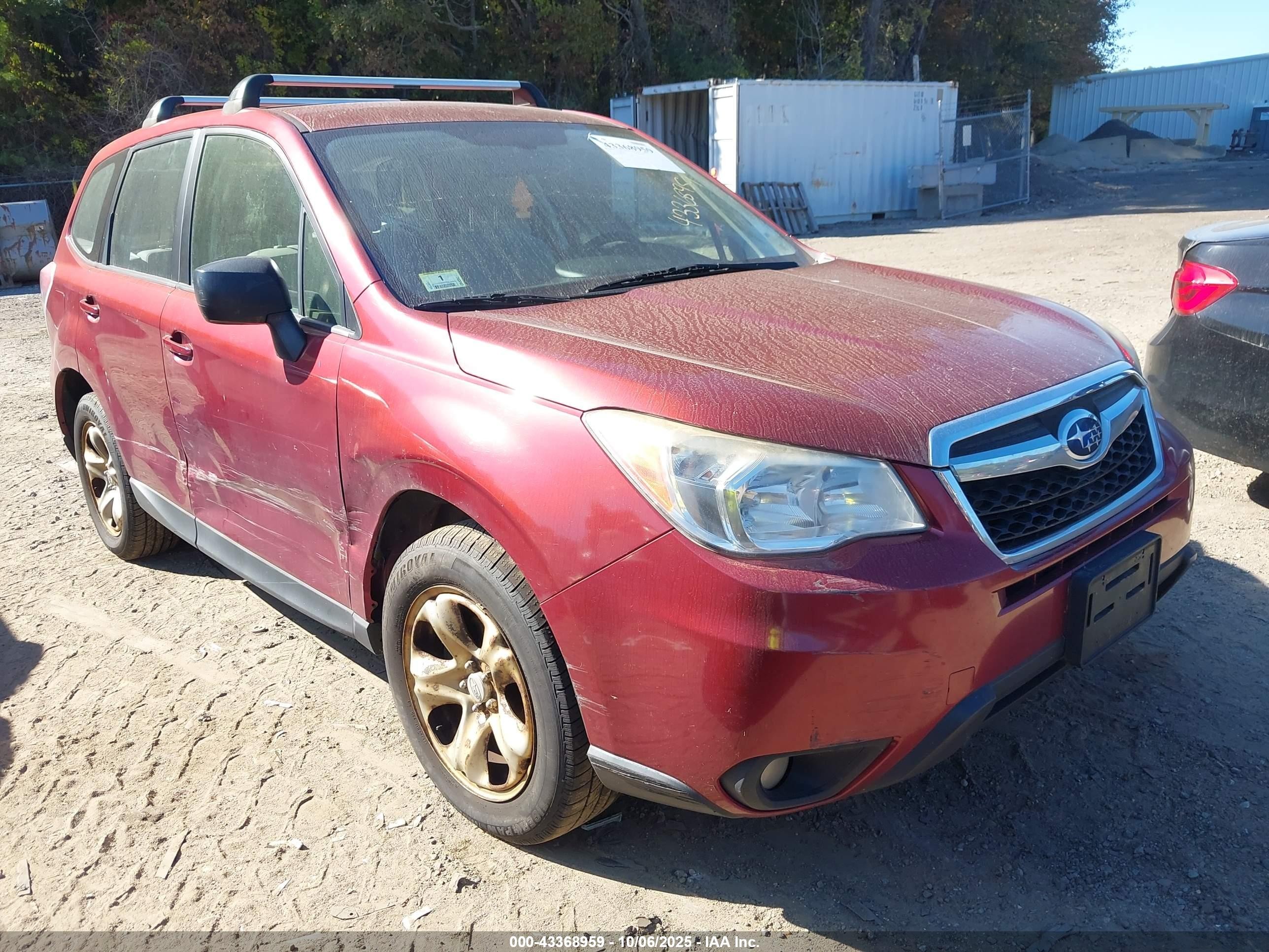 2014 Subaru Forester 2.5i Red vin: JF2SJAAC0EH488137