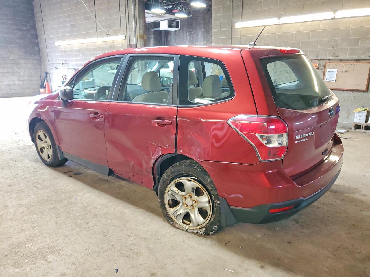 2014 Subaru Forester 2.5i Burgundy vin: JF2SJAAC0EH509519