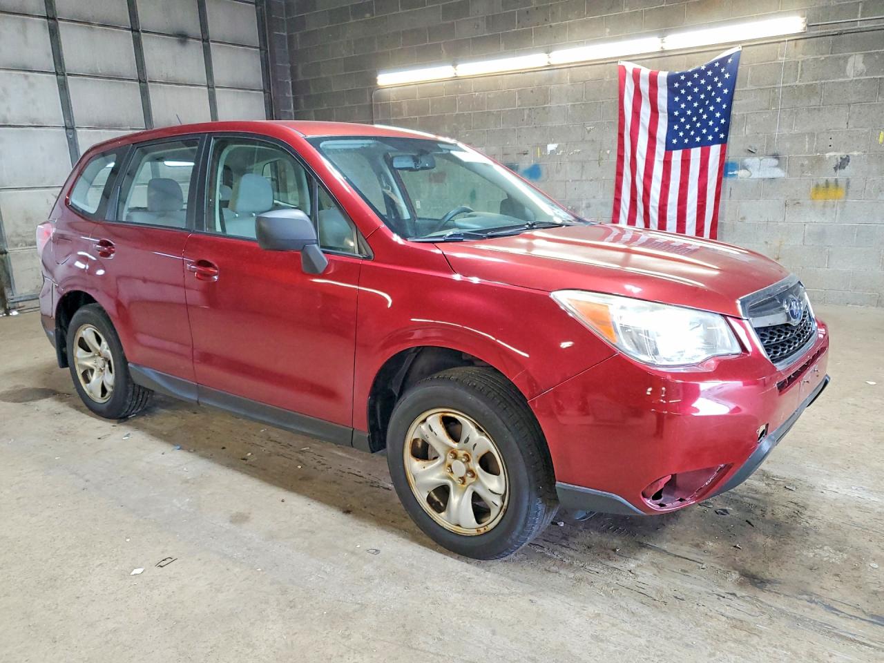 2014 Subaru Forester 2.5i Burgundy vin: JF2SJAAC0EH509519