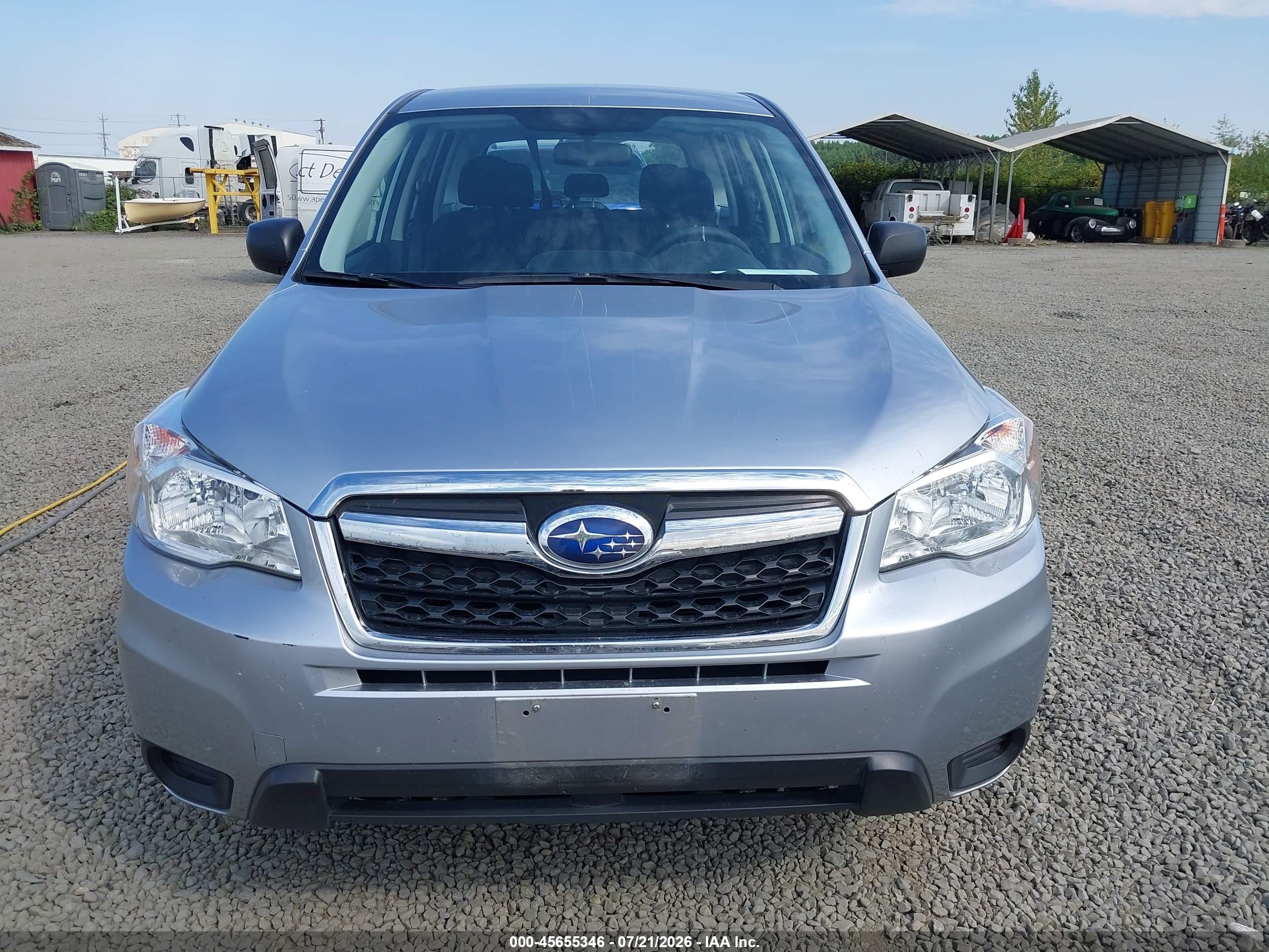 2014 Subaru Forester 2.5i Silver vin: JF2SJAAC1EH418985