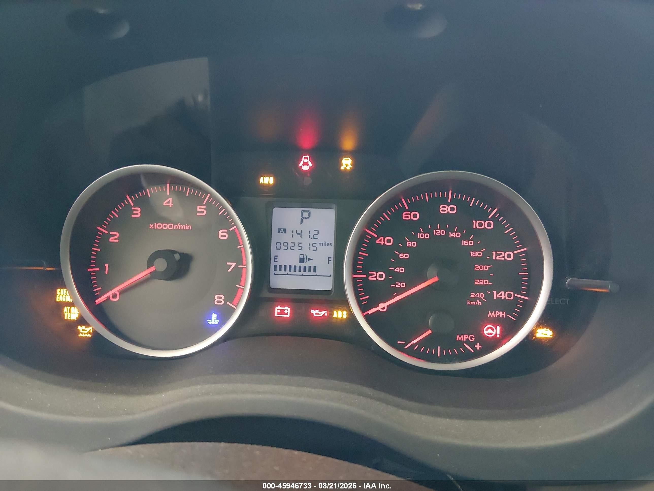 2014 Subaru Forester 2.5i Синий vin: JF2SJAAC1EH428187