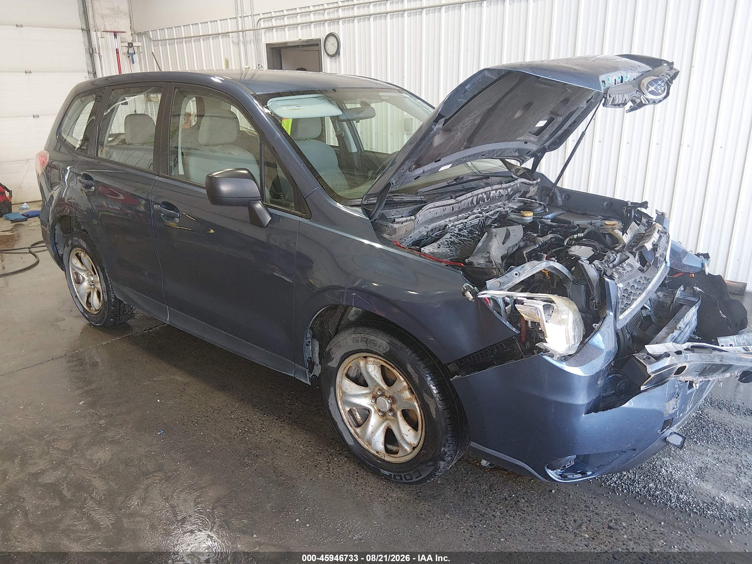 2014 Subaru Forester 2.5i Blue vin: JF2SJAAC1EH428187