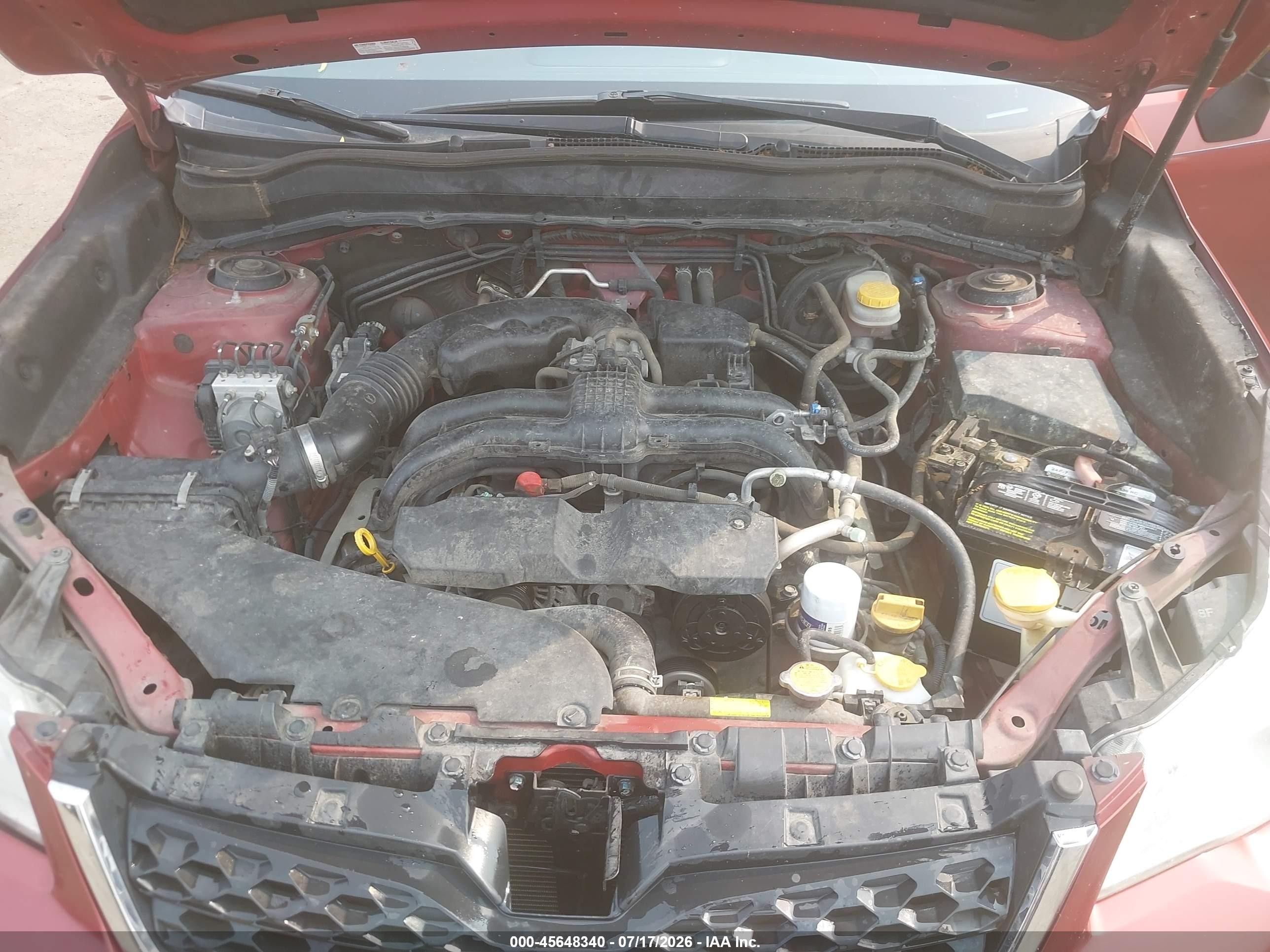 2014 Subaru Forester 2.5i Burgundy vin: JF2SJAAC1EH521078