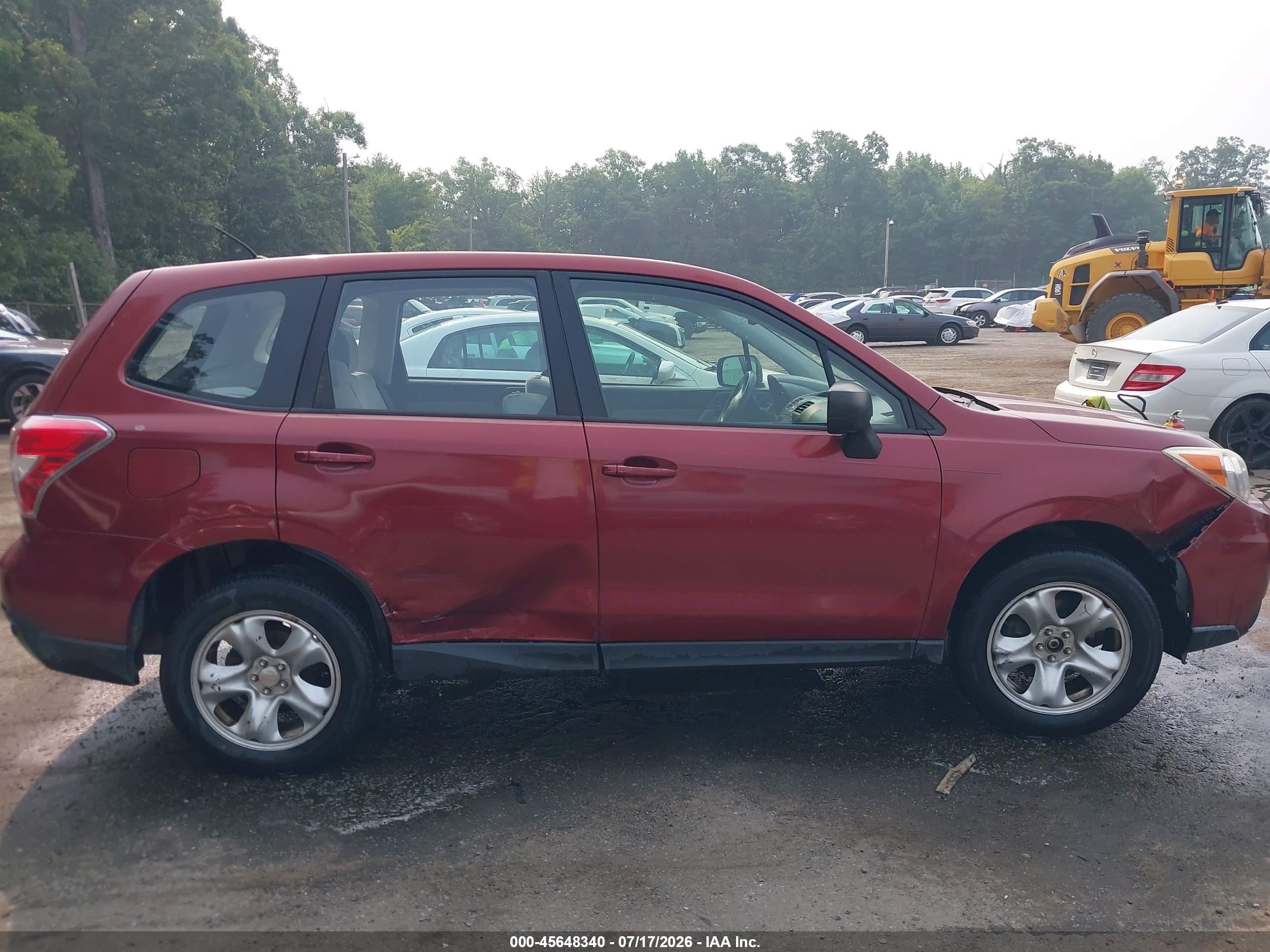 2014 Subaru Forester 2.5i Burgundy vin: JF2SJAAC1EH521078