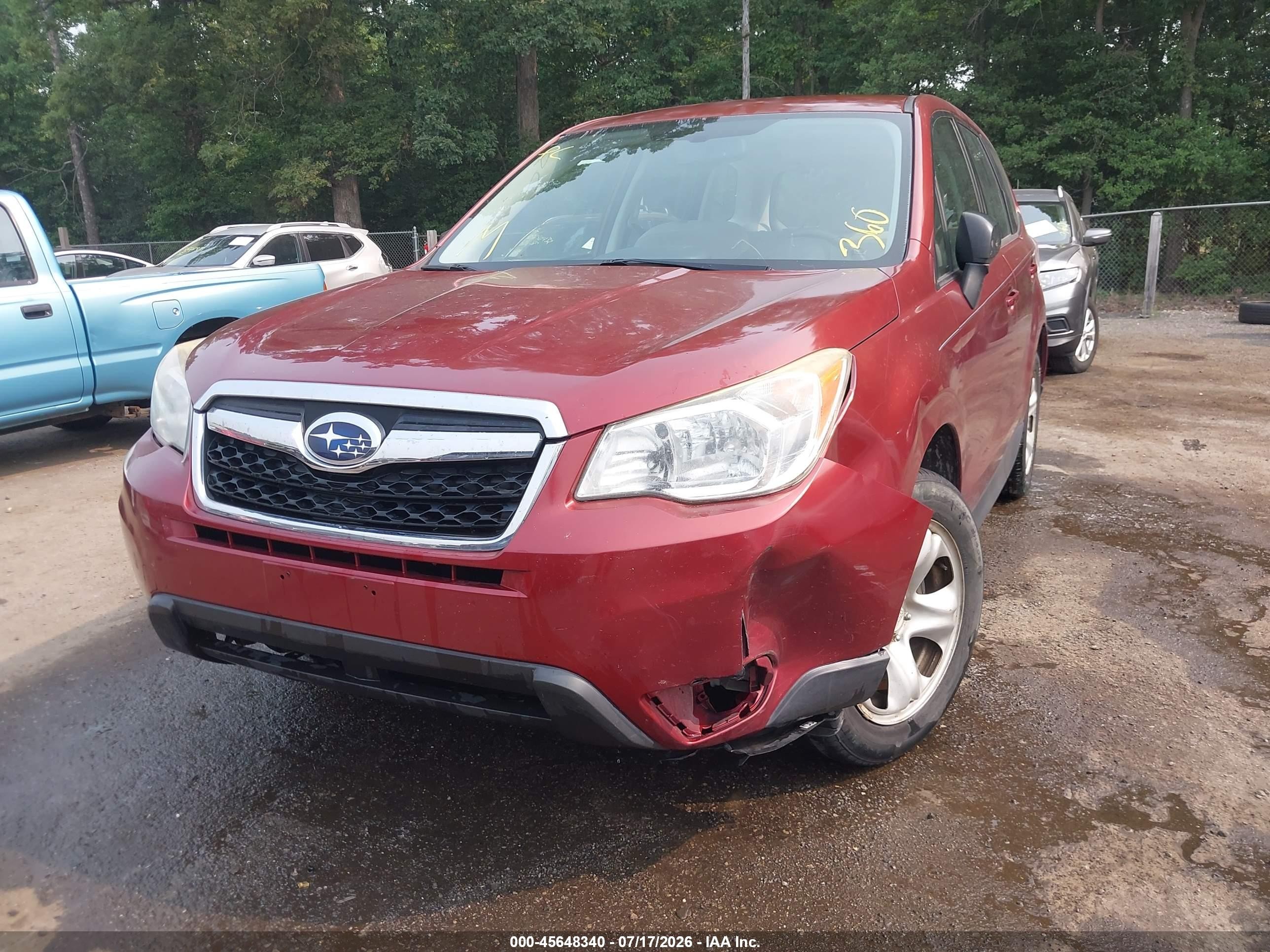 2014 Subaru Forester 2.5i Burgundy vin: JF2SJAAC1EH521078