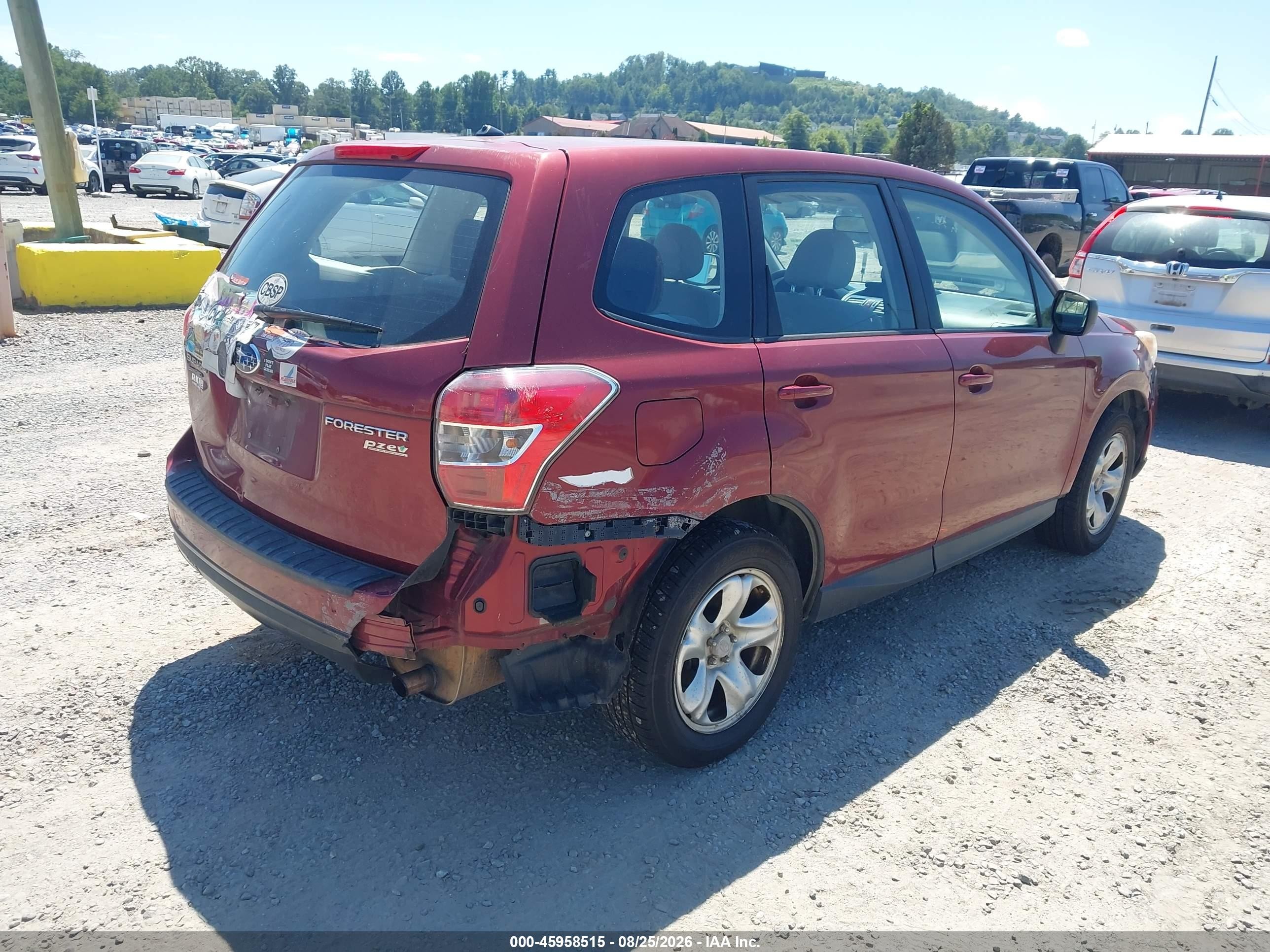 2014 Subaru Forester 2.5i Red vin: JF2SJAAC2EG462984