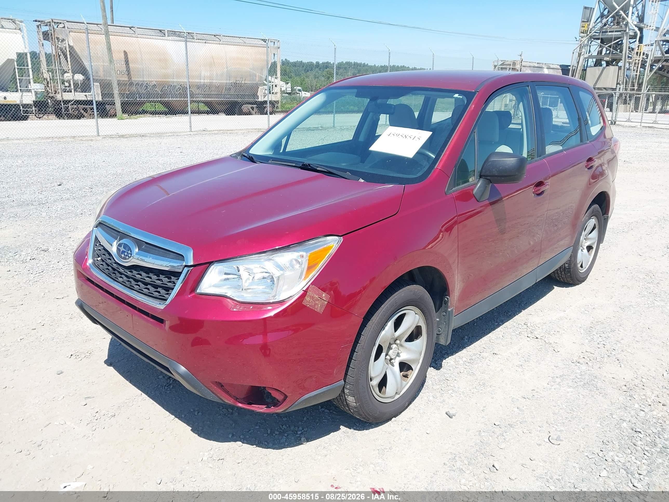 2014 Subaru Forester 2.5i Red vin: JF2SJAAC2EG462984