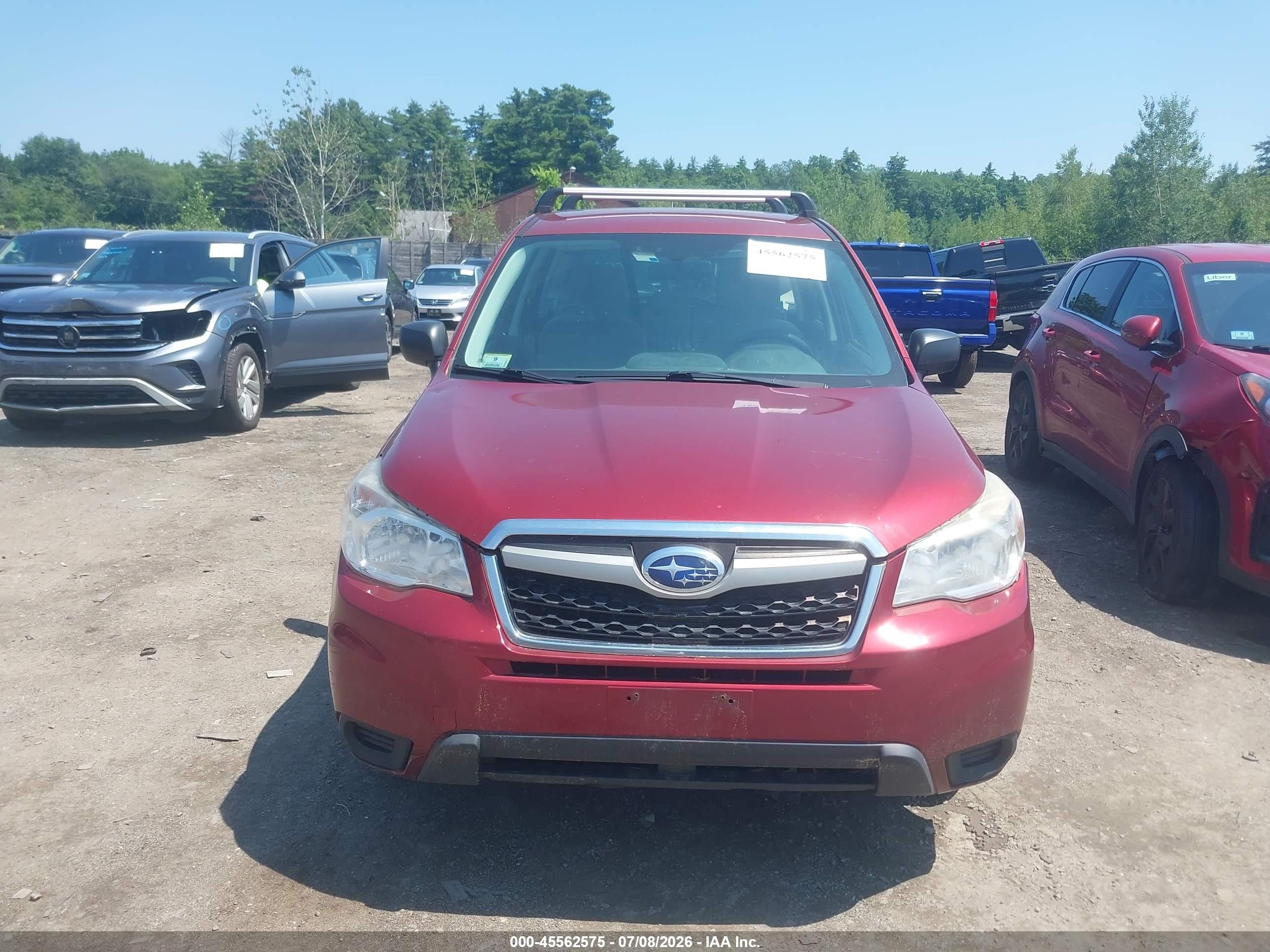 2014 Subaru Forester 2.5i Red vin: JF2SJAAC2EH405002