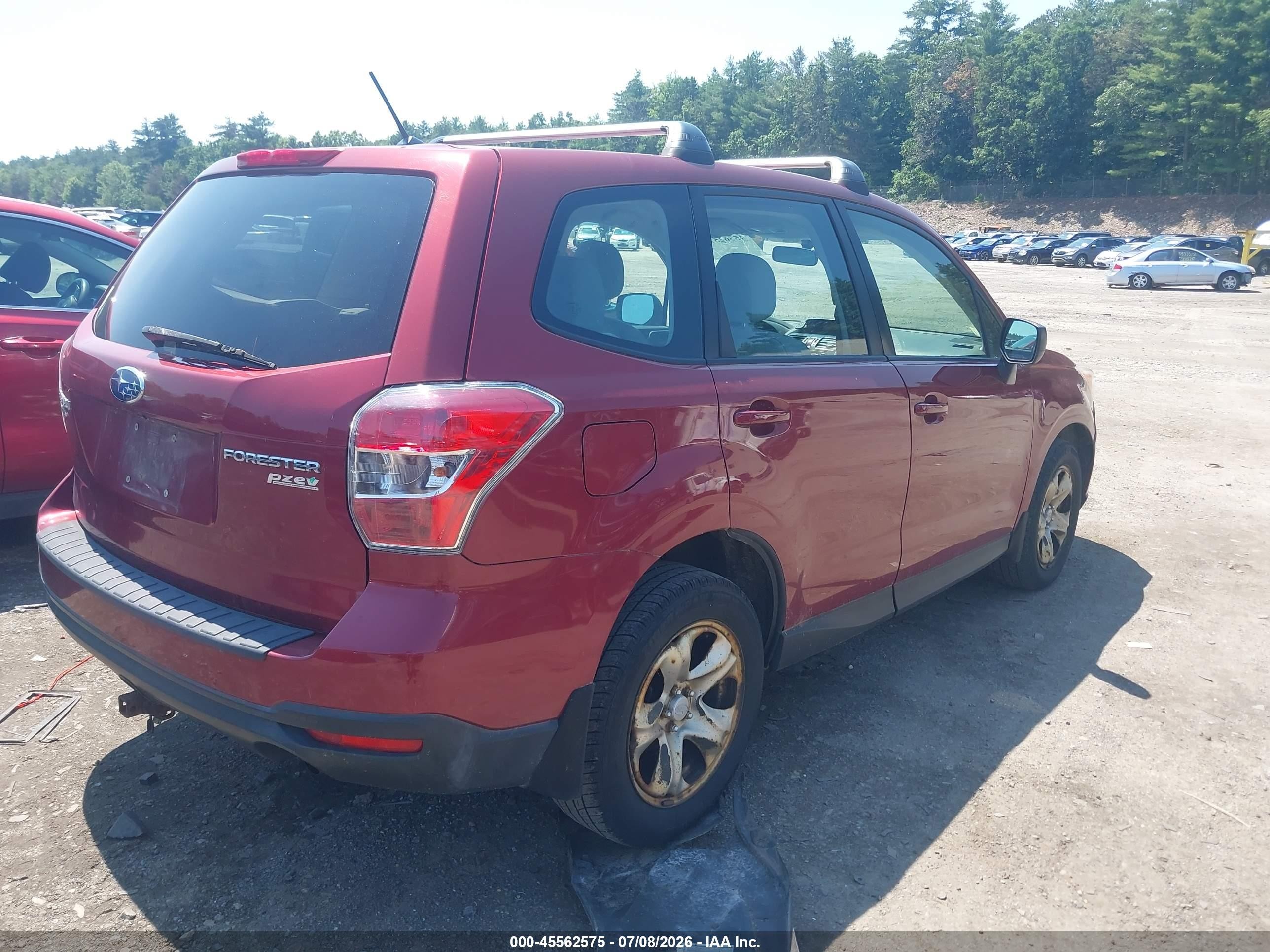2014 Subaru Forester 2.5i Red vin: JF2SJAAC2EH405002