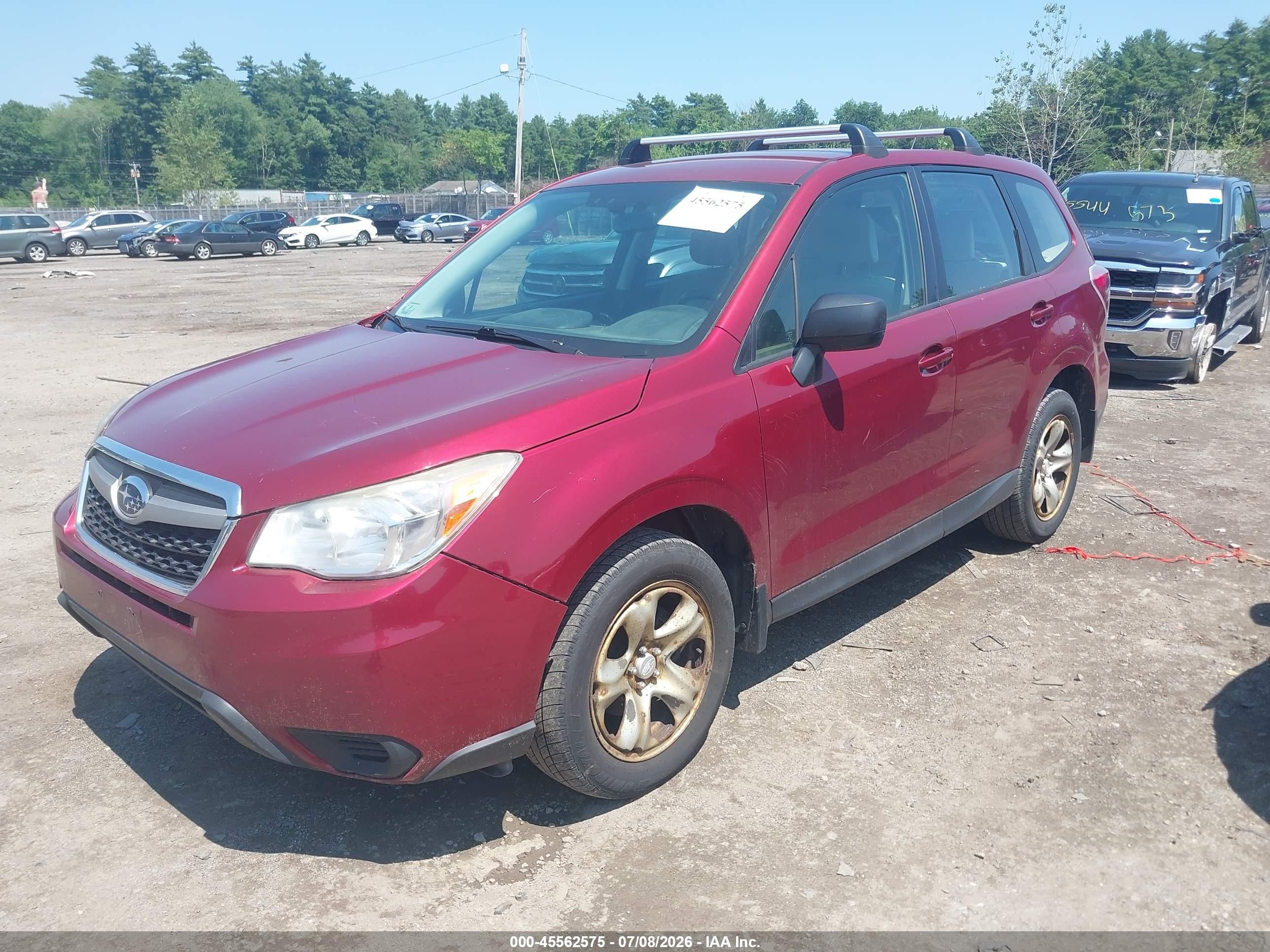 2014 Subaru Forester 2.5i Red vin: JF2SJAAC2EH405002