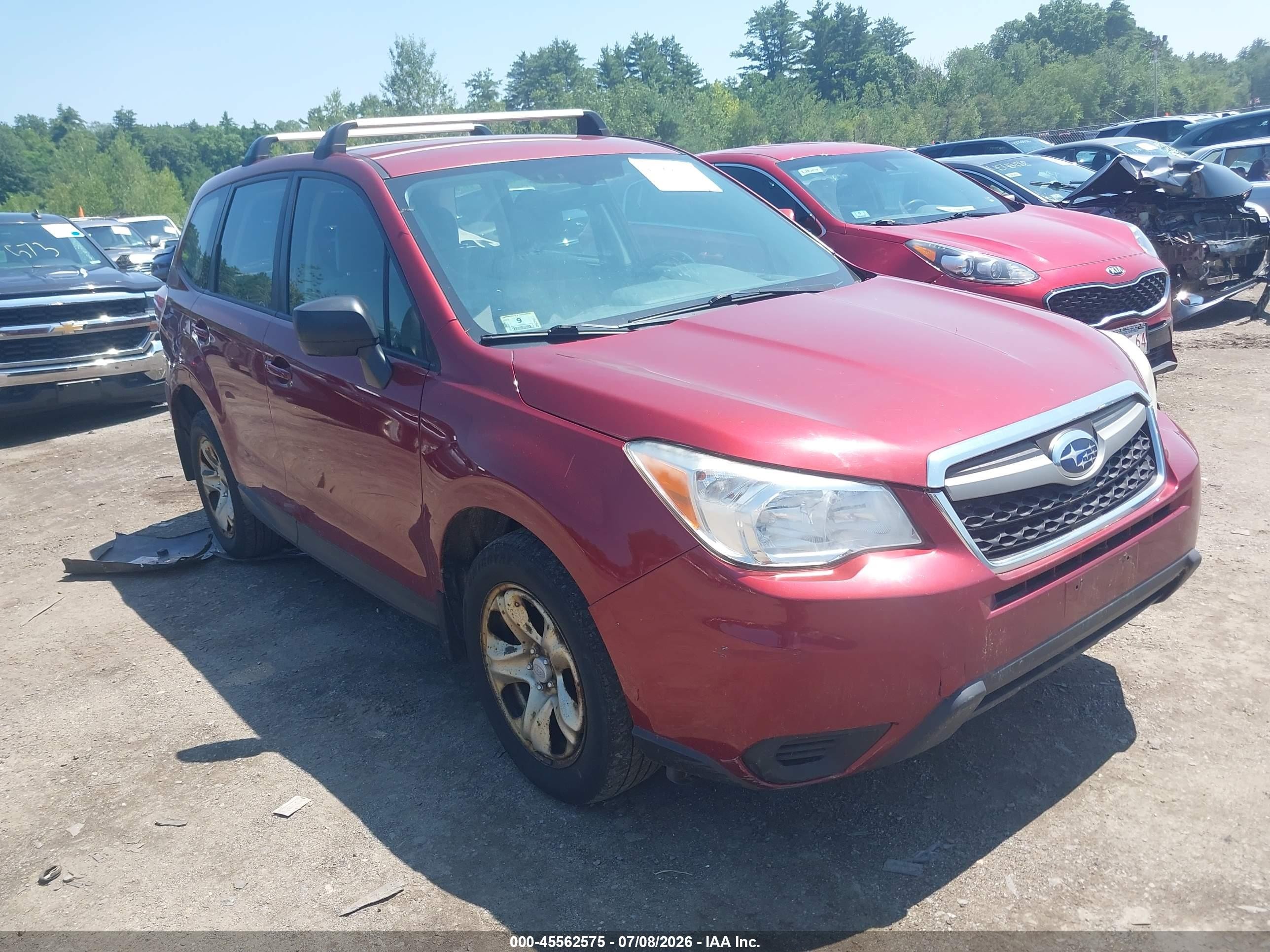 2014 Subaru Forester 2.5i Red vin: JF2SJAAC2EH405002