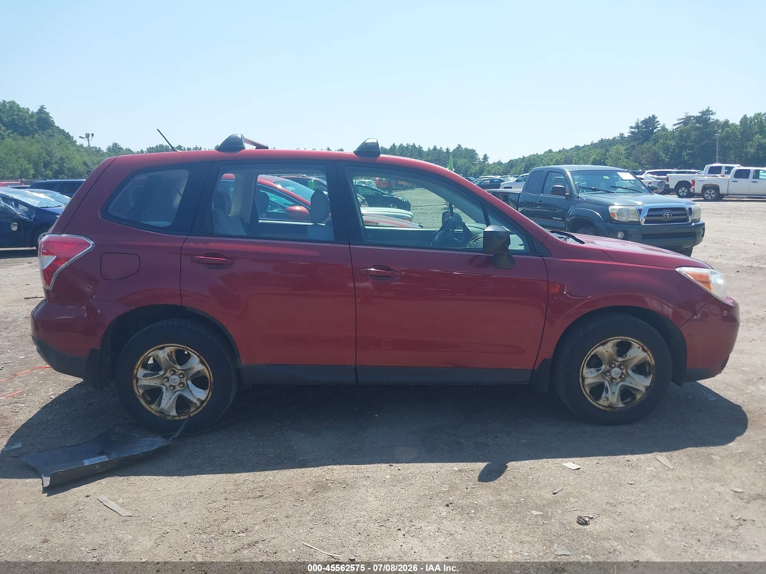 2014 Subaru Forester 2.5i Red vin: JF2SJAAC2EH405002