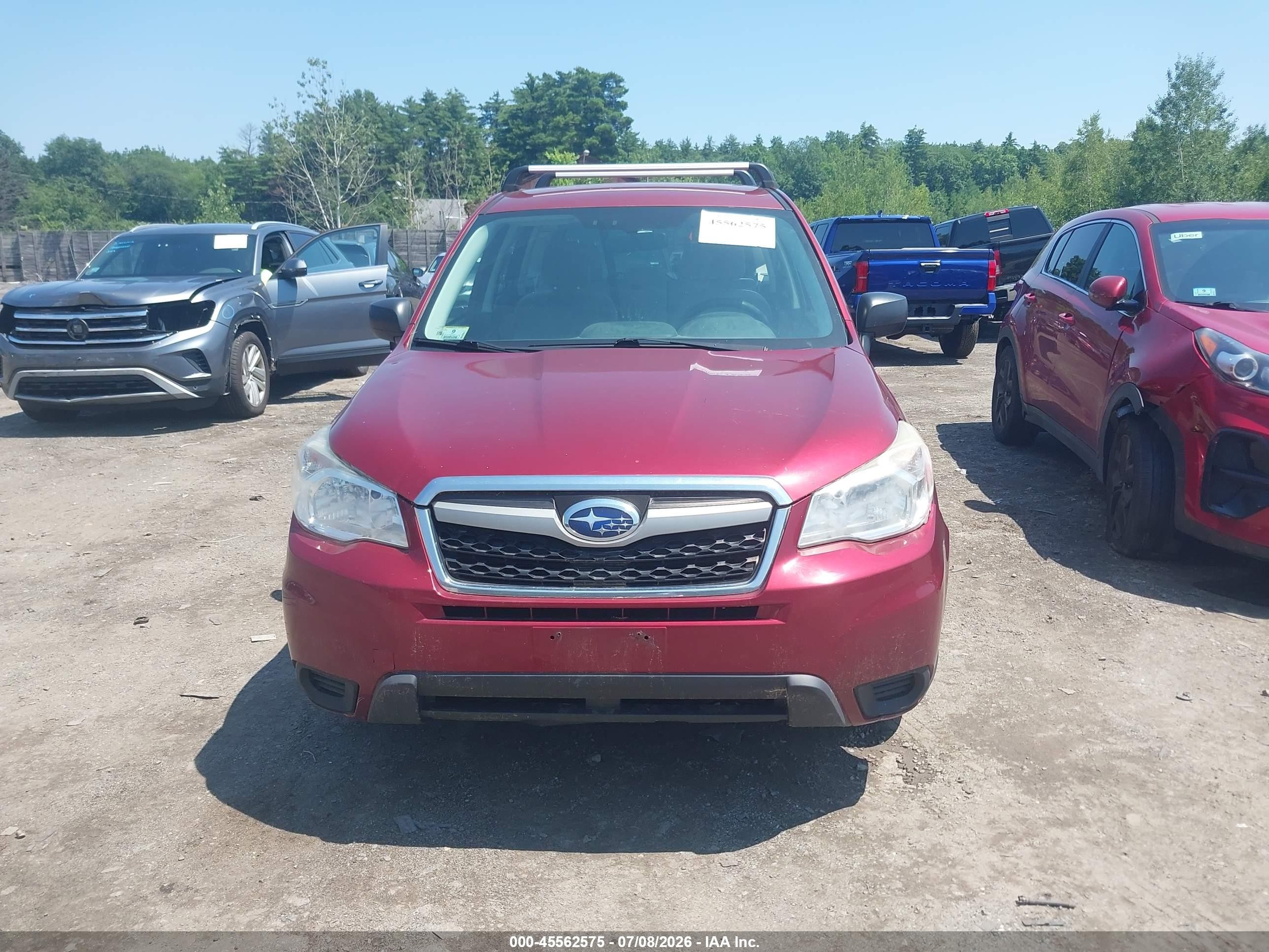 2014 Subaru Forester 2.5i Red vin: JF2SJAAC2EH405002