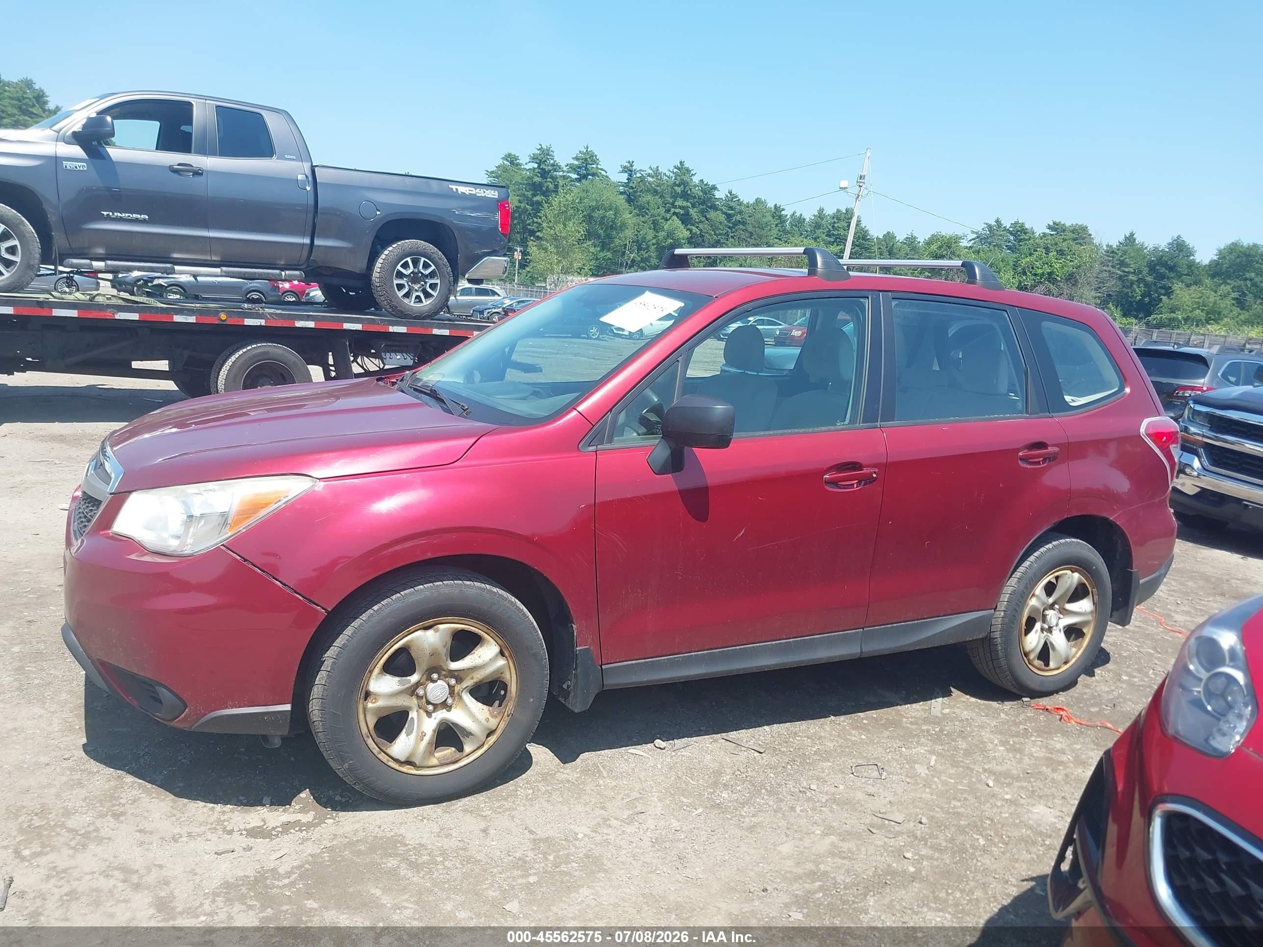 2014 Subaru Forester 2.5i Red vin: JF2SJAAC2EH405002
