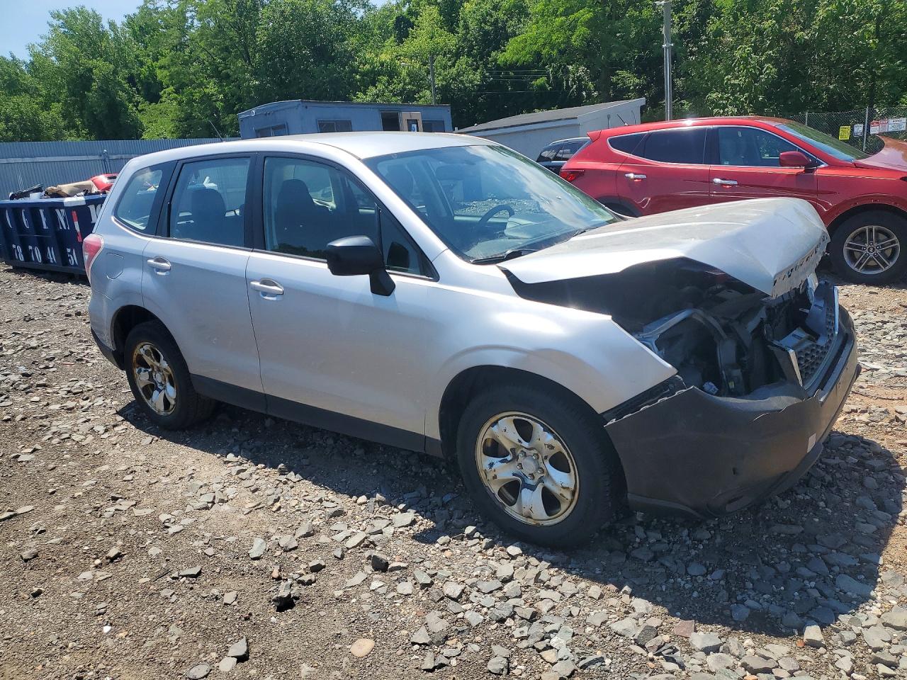 2014 Subaru Forester 2.5i Silver vin: JF2SJAAC2EH411995